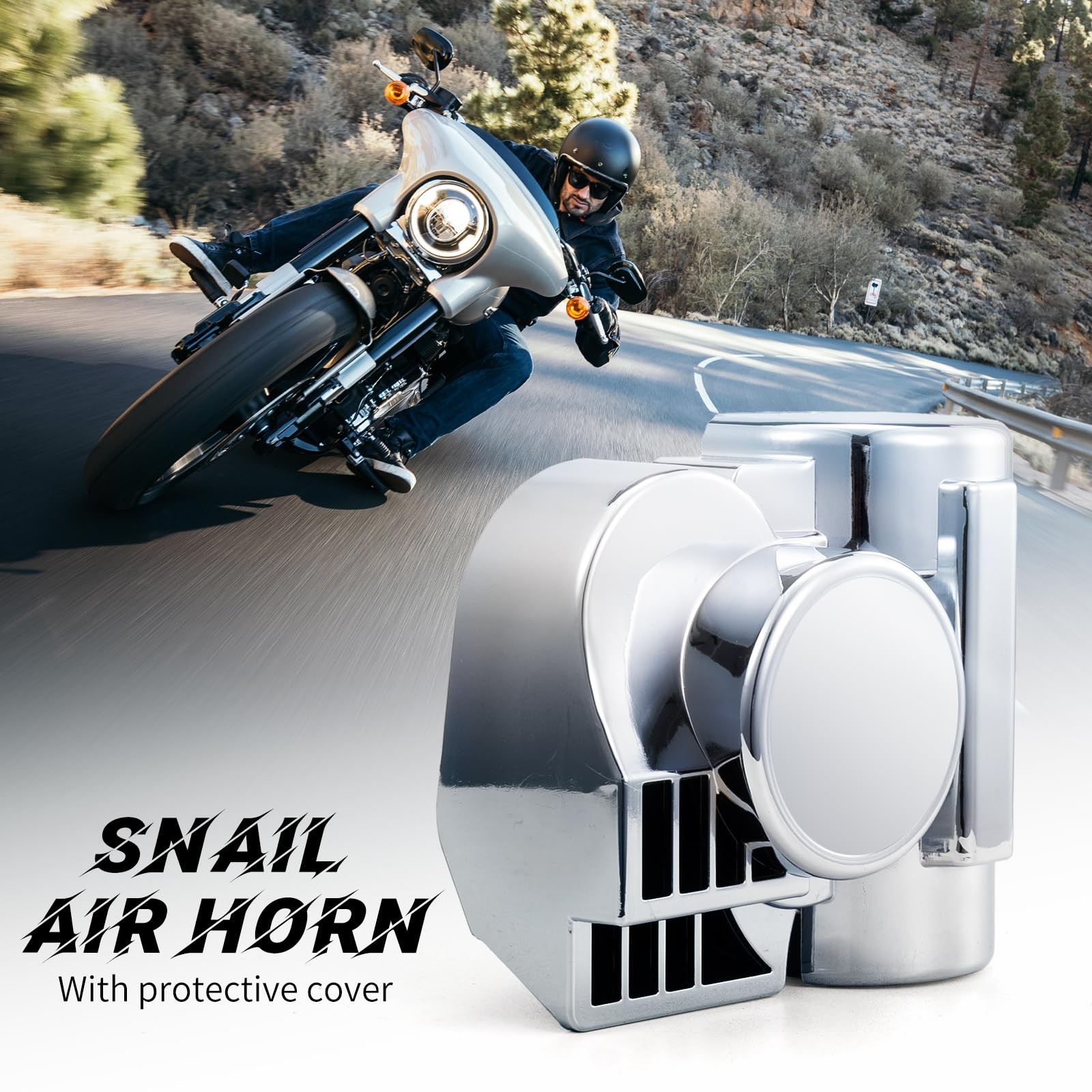 Air Horn for Cars Trucks Motorcycle with Horn Cover Silver 12V 150DB Train So…