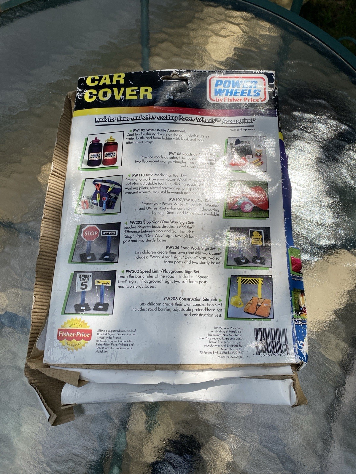 Vintage Power Wheels Car Cover Fisher Price Ride On Vehicles PW107 Large Red
