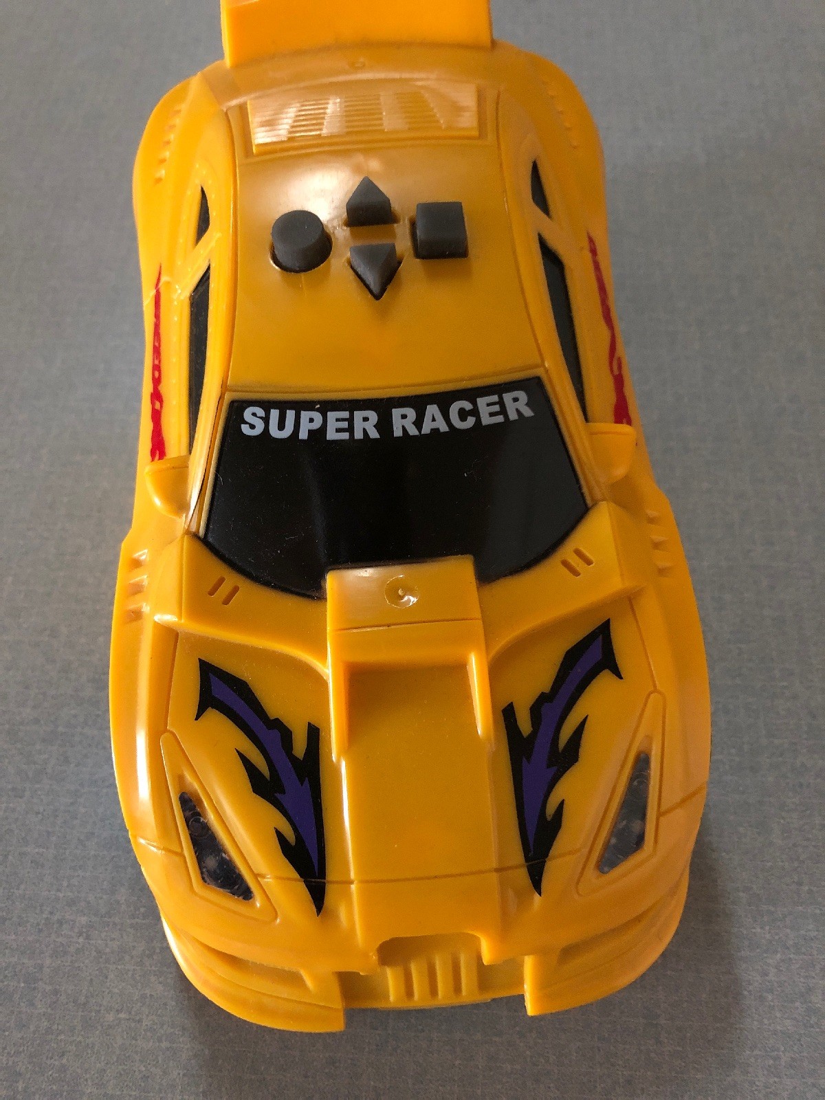 Super Racer Yellow Battery Powered Kids Toy 7”x3”x3” Fun Fun Fun!