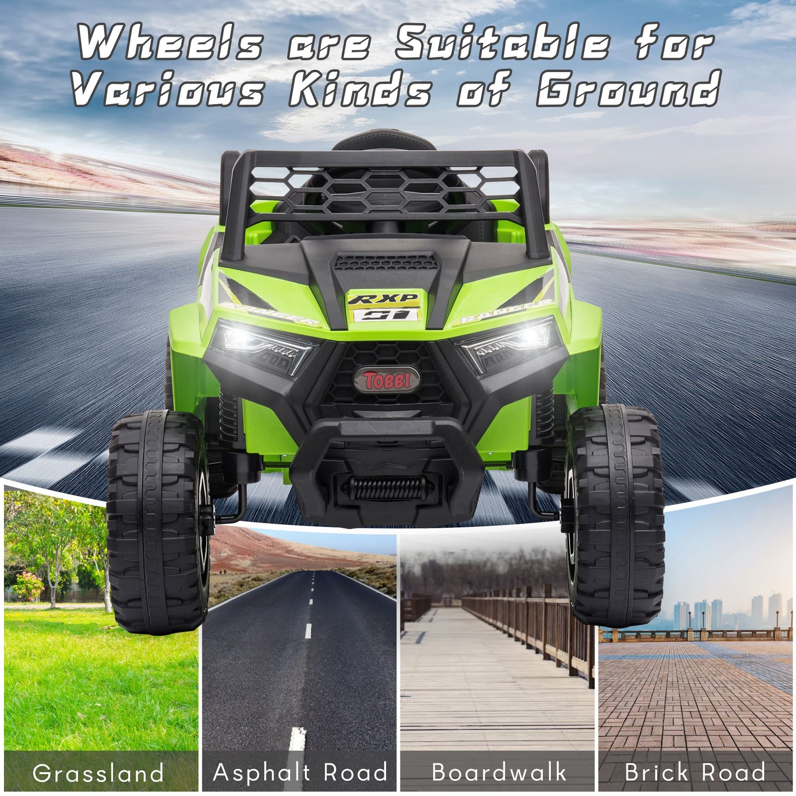 12V Coche De Paseo Para Niños Grandes De 3 4 5 6 Años Camión ATV Eléctrico Playa