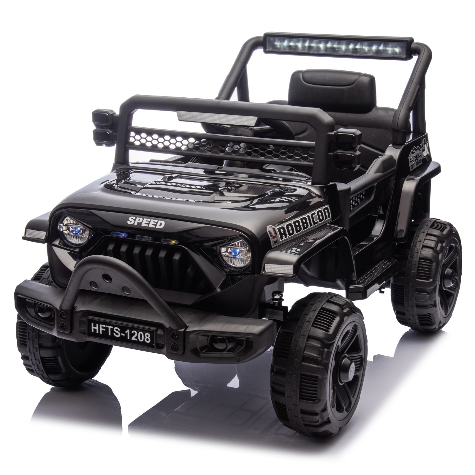 12V Kids Electric Car 6 Power Wheels Ride on Jeep Truck Toy with Remote Black