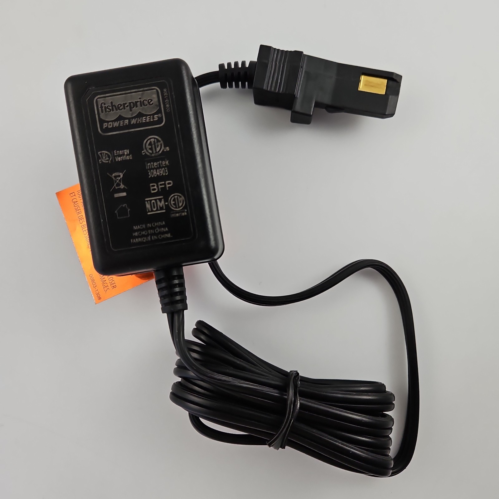 Genuine Fisher Price Power Wheels 00801-2101 12 Volt 12v Battery Charger Adapter