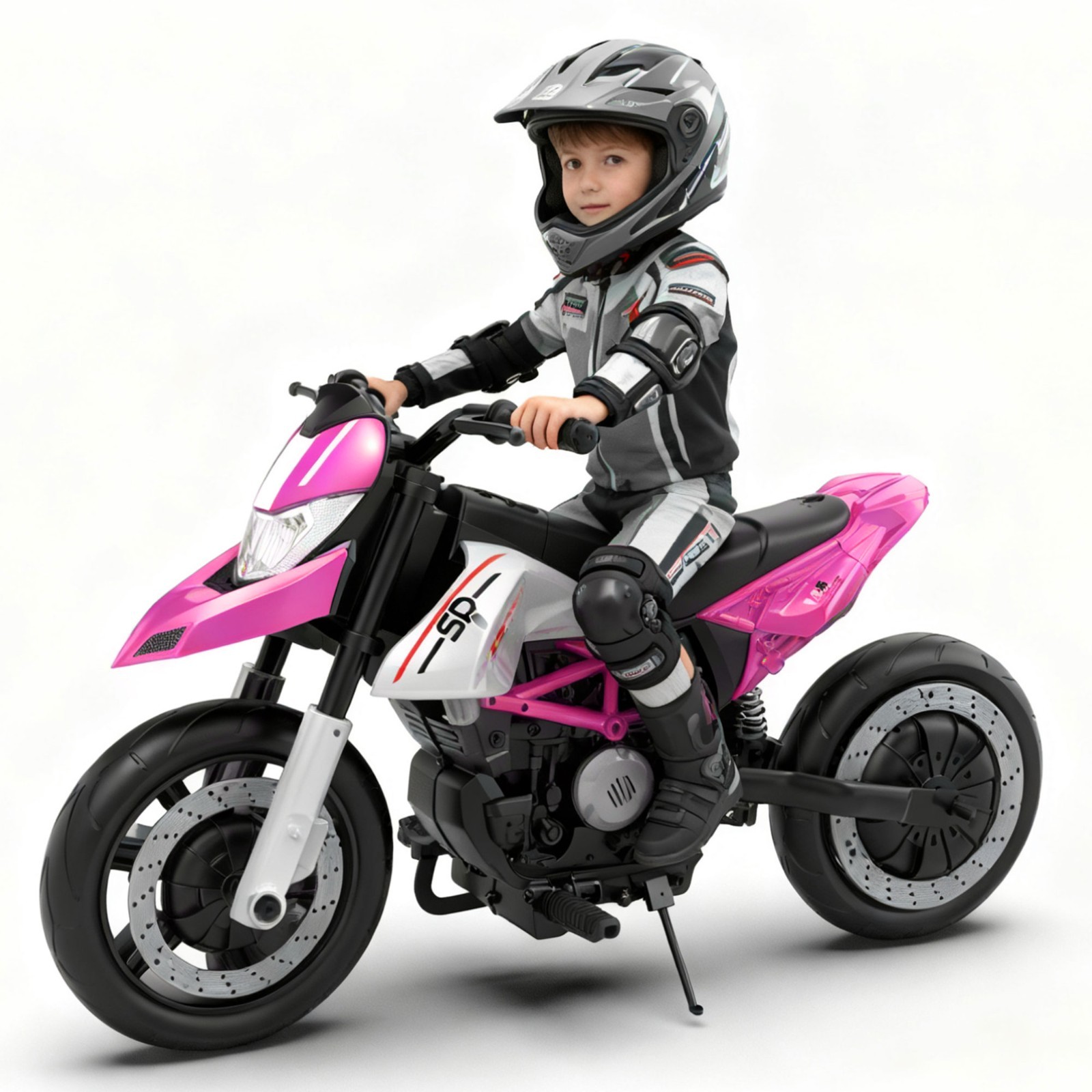 24V Kids Electric Motorcycle Ride On Toys Electric Bike for age 6+, Pink