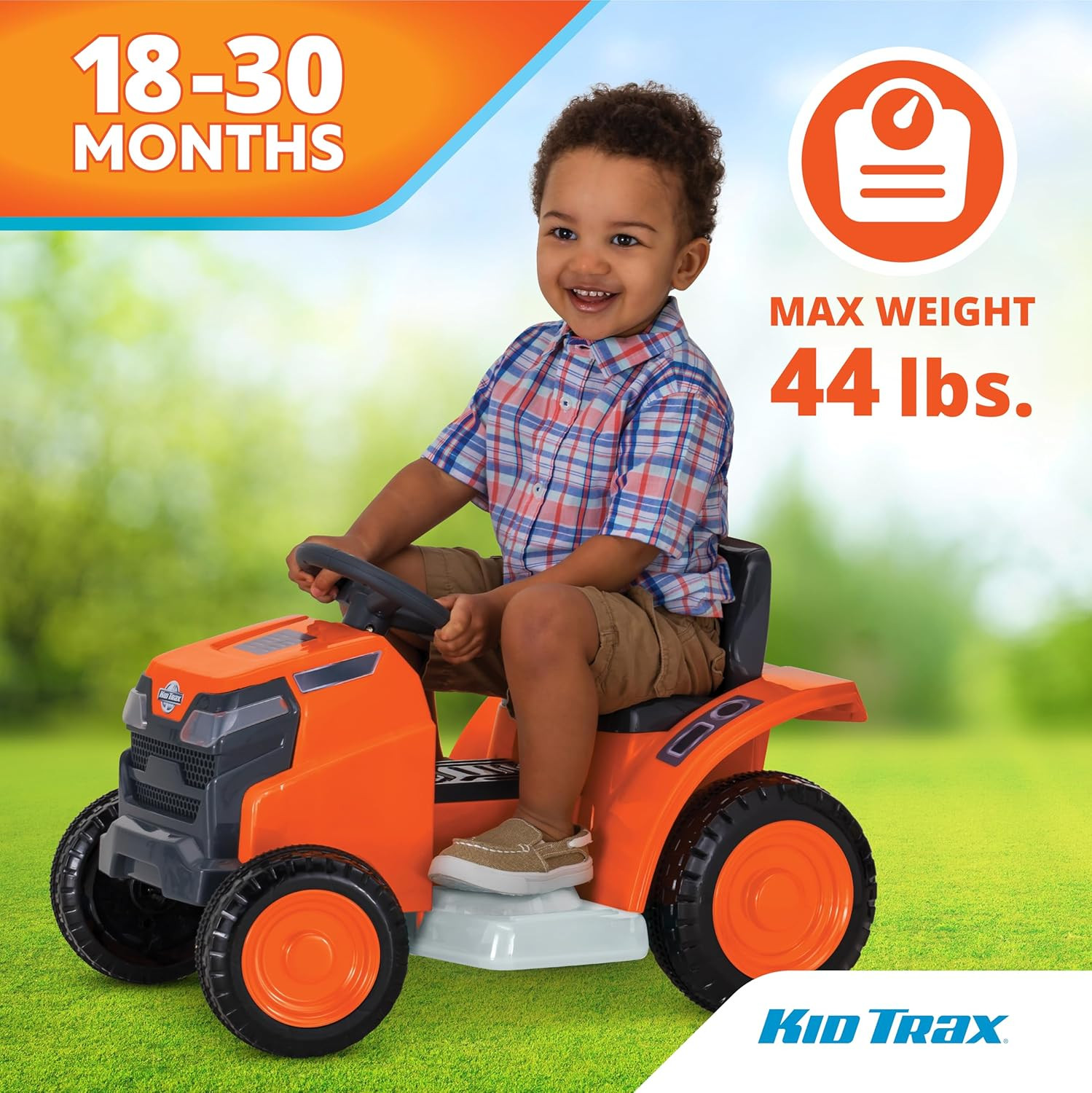 6V Mow and Go Ride on Lawn Mower – Electric Cars for Kids, Toddler Outdoor Toys,