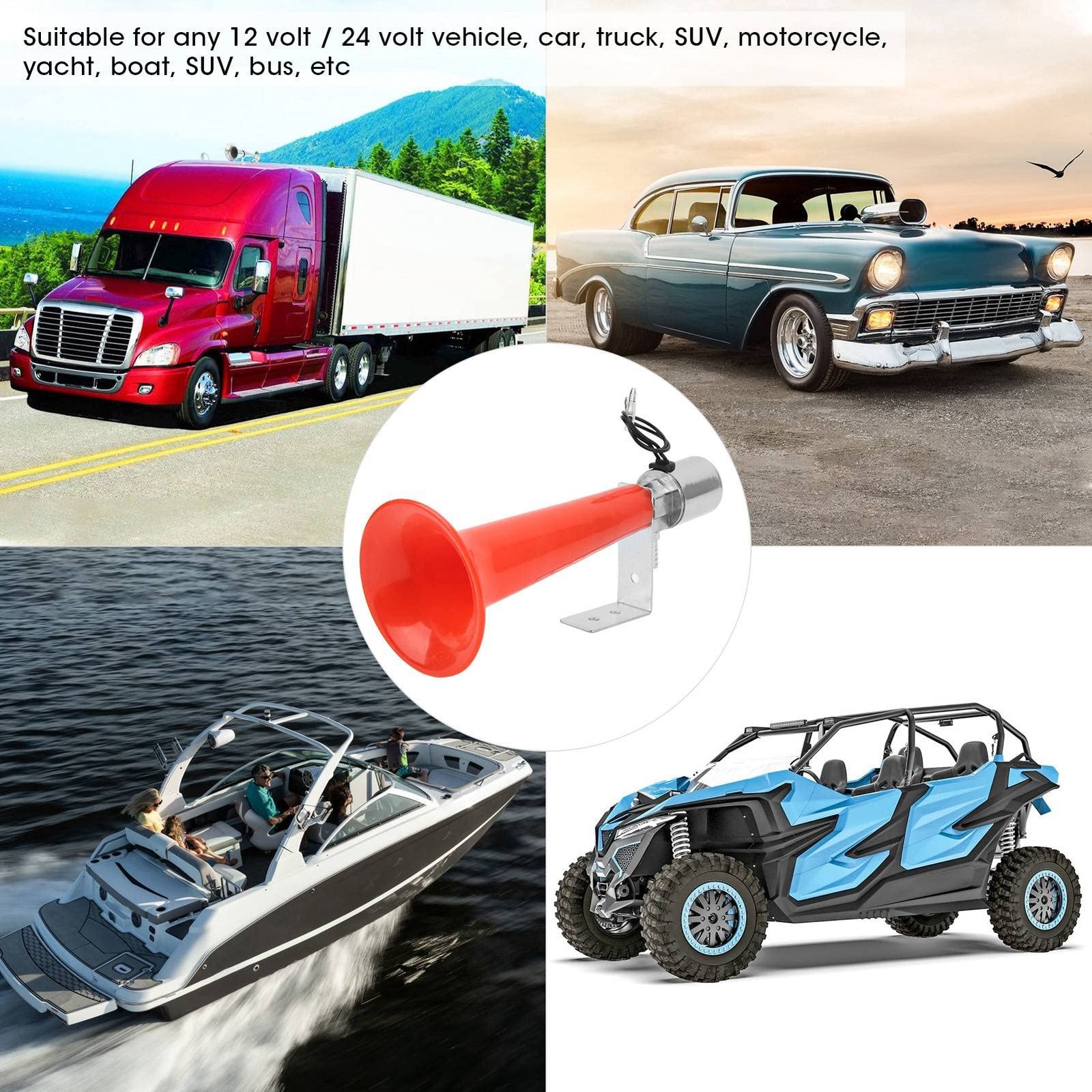 arturkish whistle horn 12v24v air horns for trucks180DB Red Air Horn Universa…