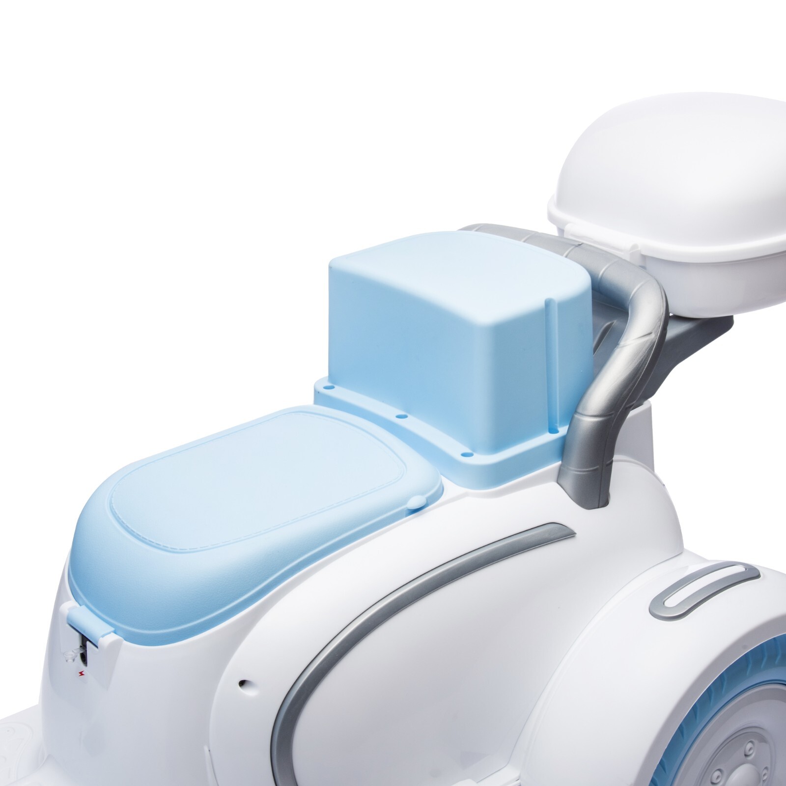 Kids 2-Seater Ride-On Motorcycle 12V with 2 Motors – 3-Wheel, USB, for 3-6, Blue