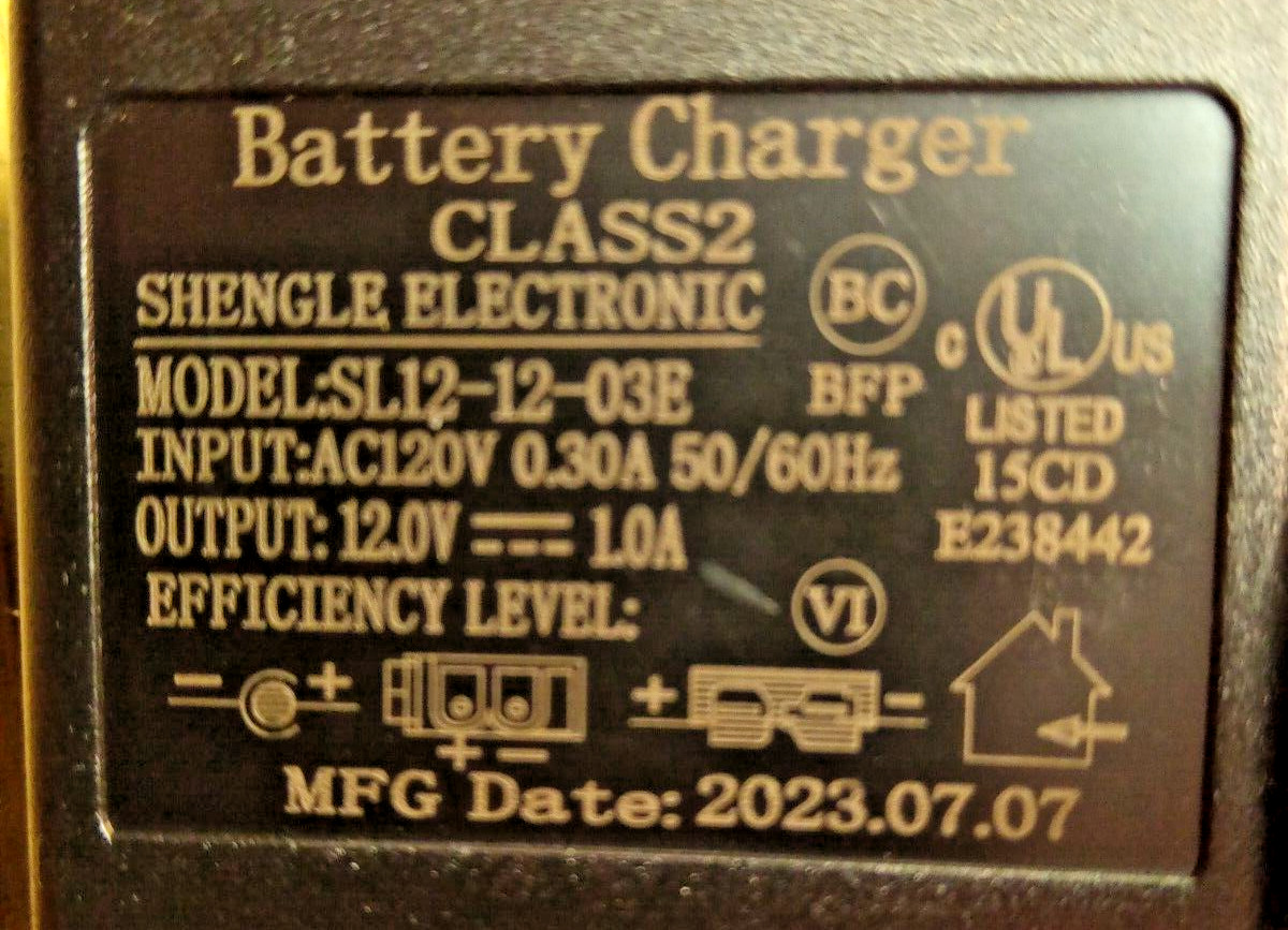 12 Volt Battery Charger for Kids Powered Ride On Car, 12V Charger for Motion …