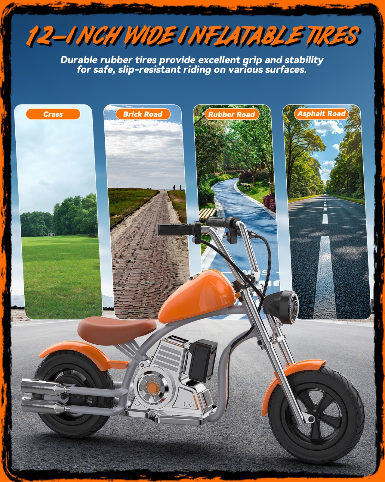 Electric Dirt Bike for Kids Ages 3-10, 12inch Electric Motorcycle 10Miles Range