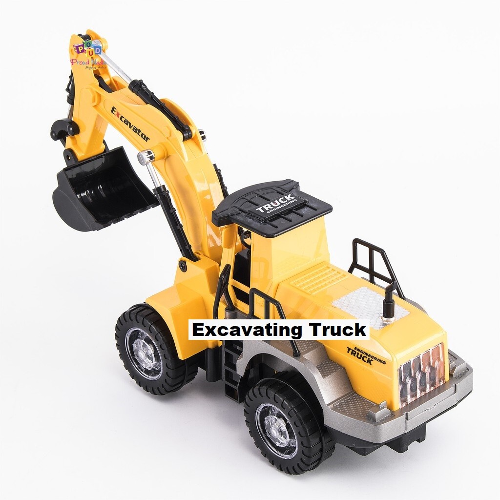 Truck Excavating Truck Excavator with Light & Music Simulation Battery Operated