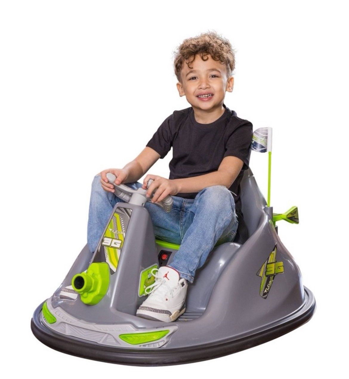 Flybar Blaster Bumper Powered Ride-On Car – Gray