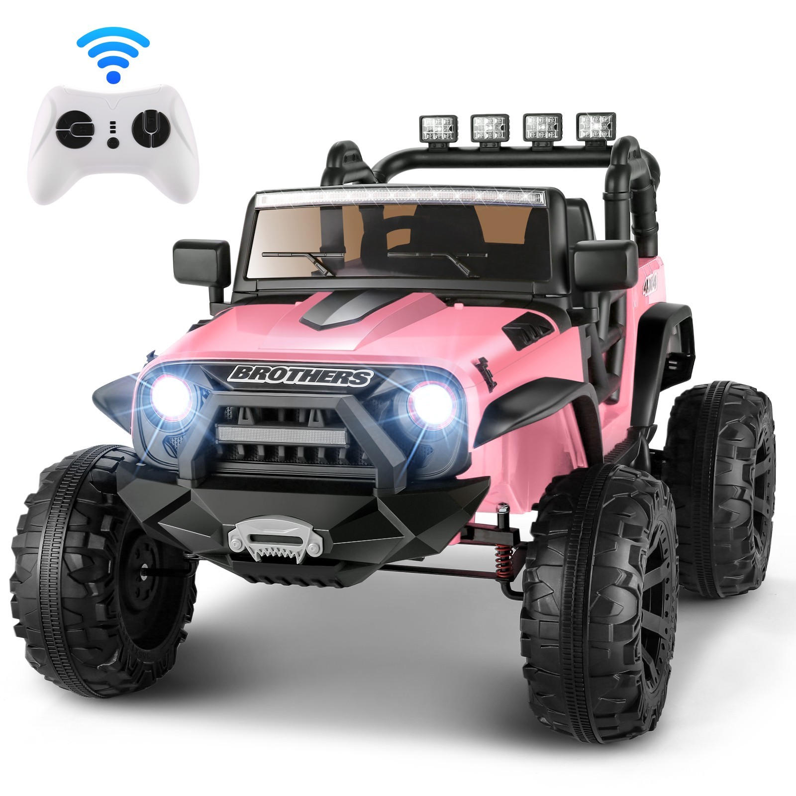 24V Kids Car Toy Ride on Truck Power Wheels w/Remote 2.4G Bluetooth LED Lights-