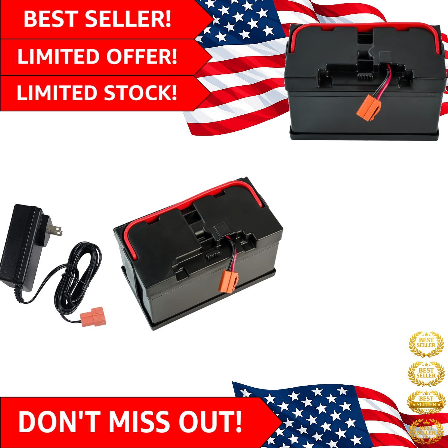 Complete 24V 7Ah Battery Combo & Charger for Huffy UTV Kids’ Vehicles