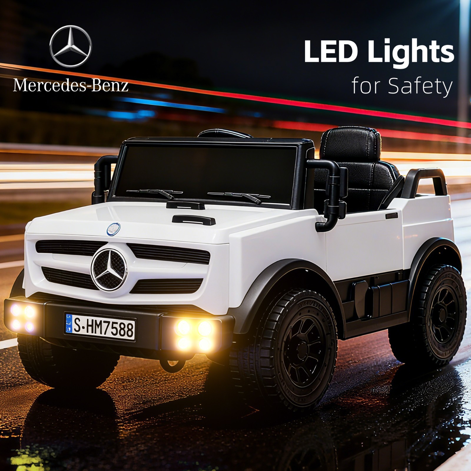 Mercedes Licensed 12V Ride on Toy Electric Car Age for 1-4 w/ Parent Remote MP3