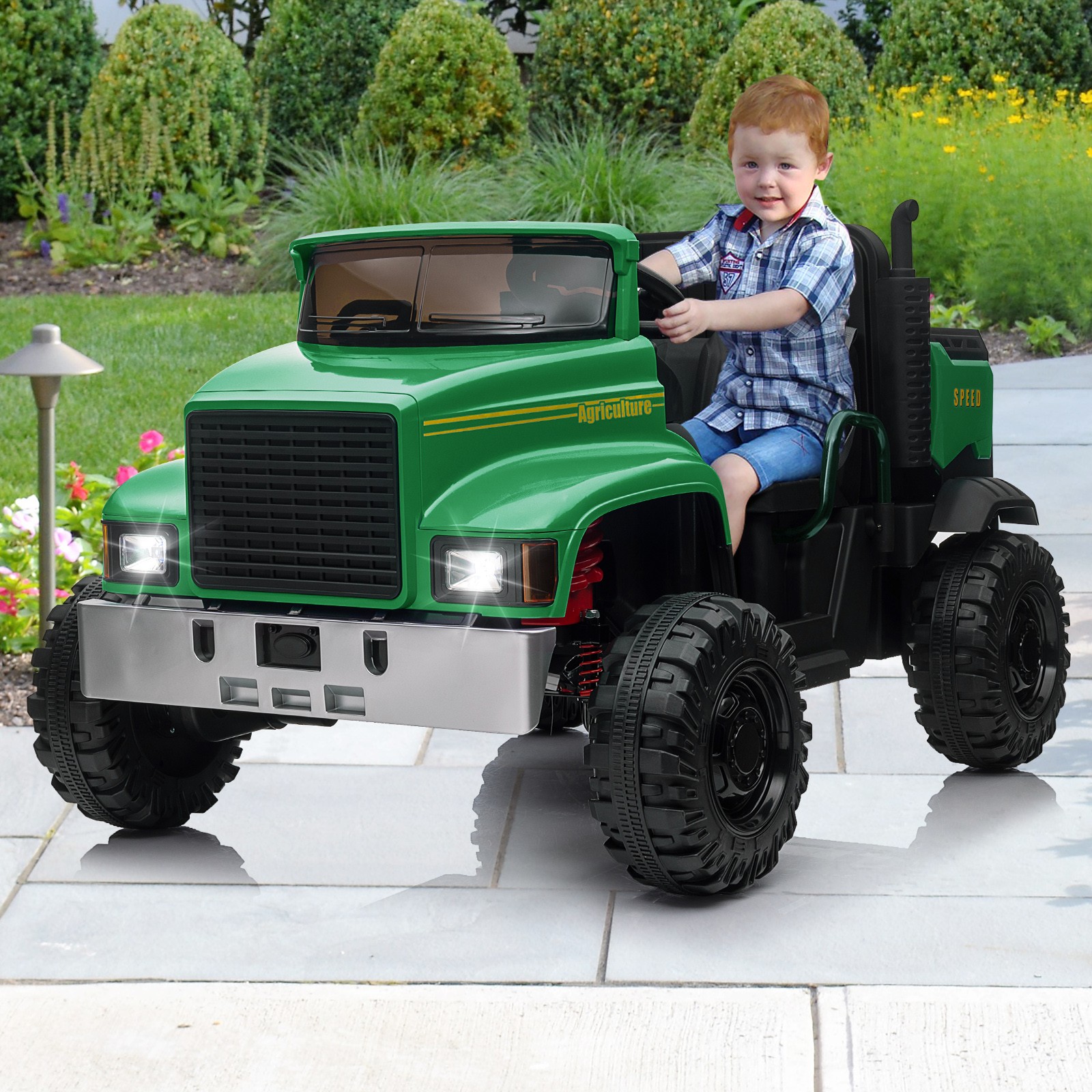 24V Electric UTV Ride-On Car with Dump Bed for Kids,4 x 200W Motors with RC New