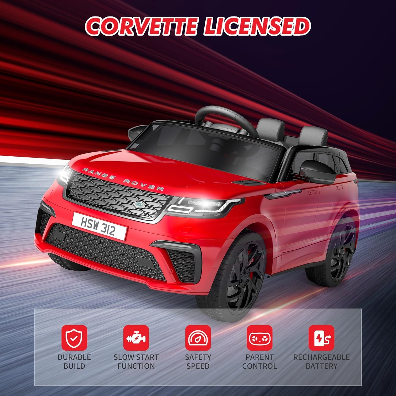 12V Ride on Car Kids Electric Vehicle Toys with Remote Control for Kids 3-8