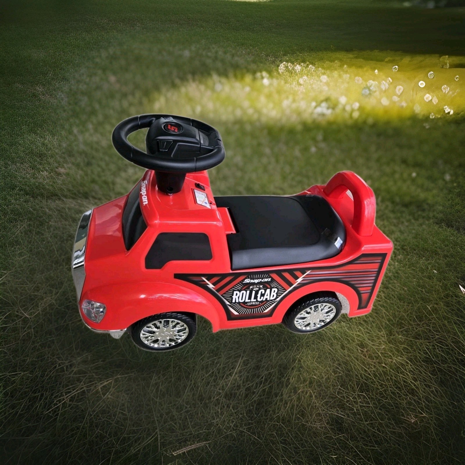 Snap On Tools Kids Ride on Toy Car Wheel Snap On Truck RED W/Horn & Turn Steer !