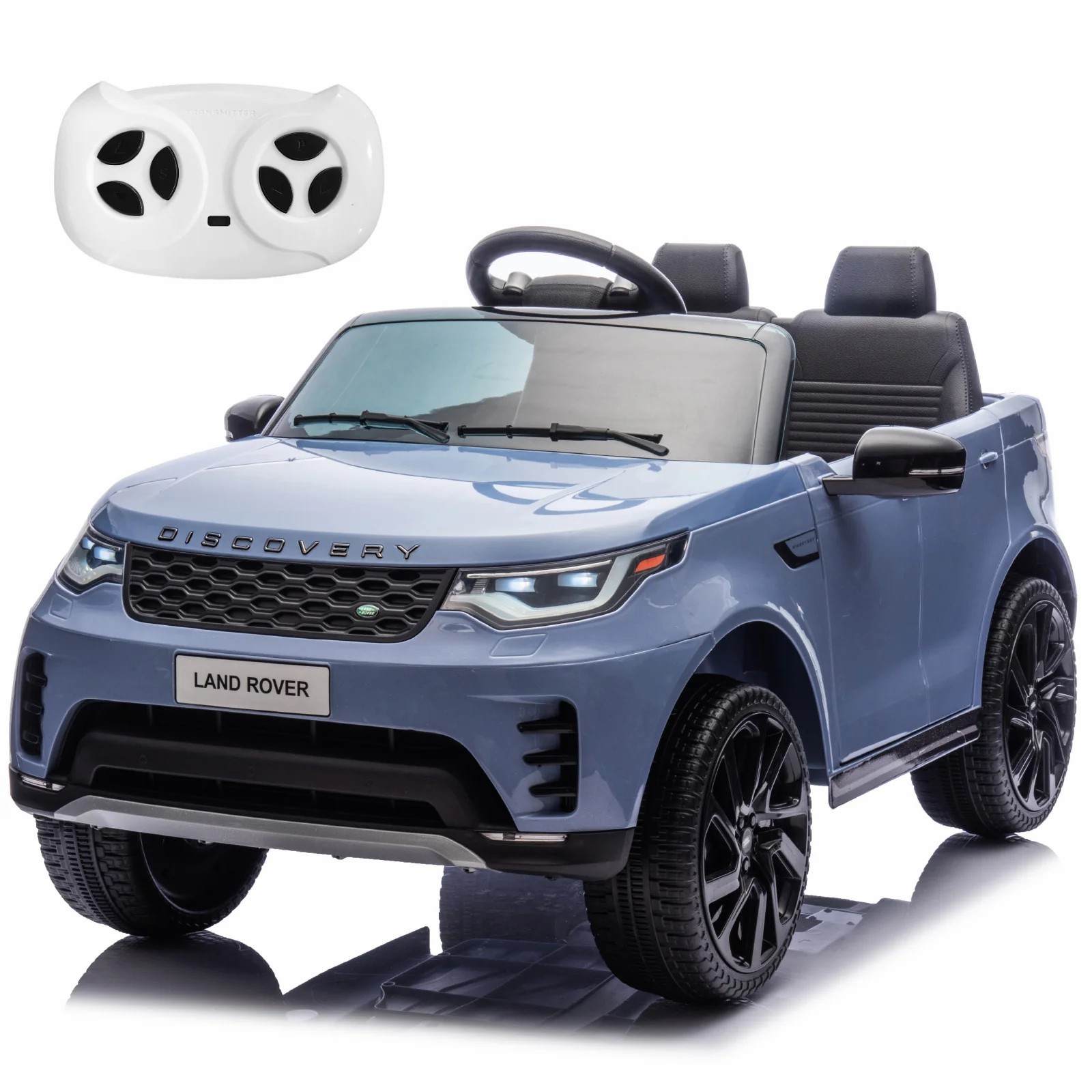 12V Ride On Car Land Rover Style Dual Motor 3Speed Remote Control Light Blue Kid