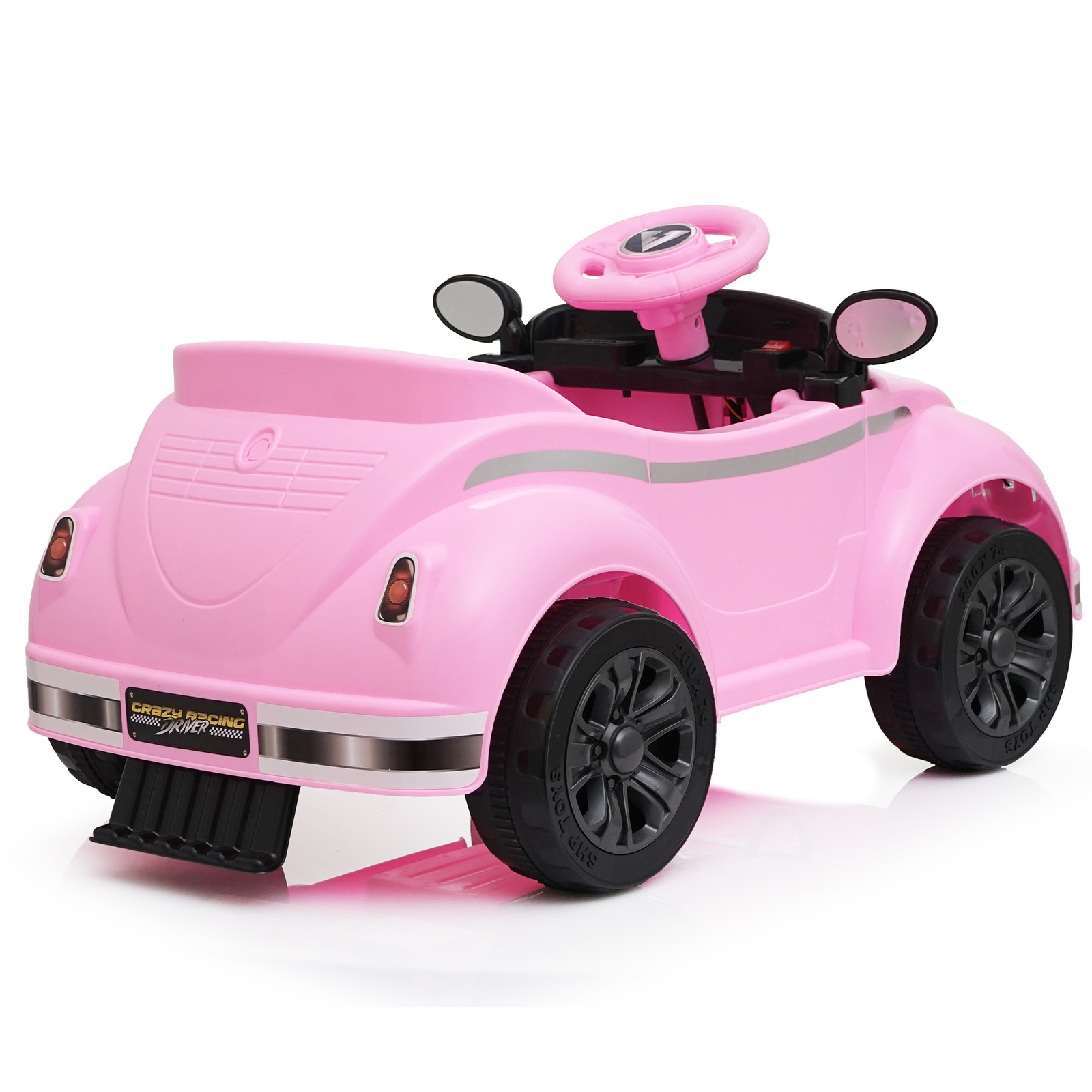 12V Kids Ride On Car Wheel LED USB & Bluetooth Suitable for Kids Aged 2-4 Pink