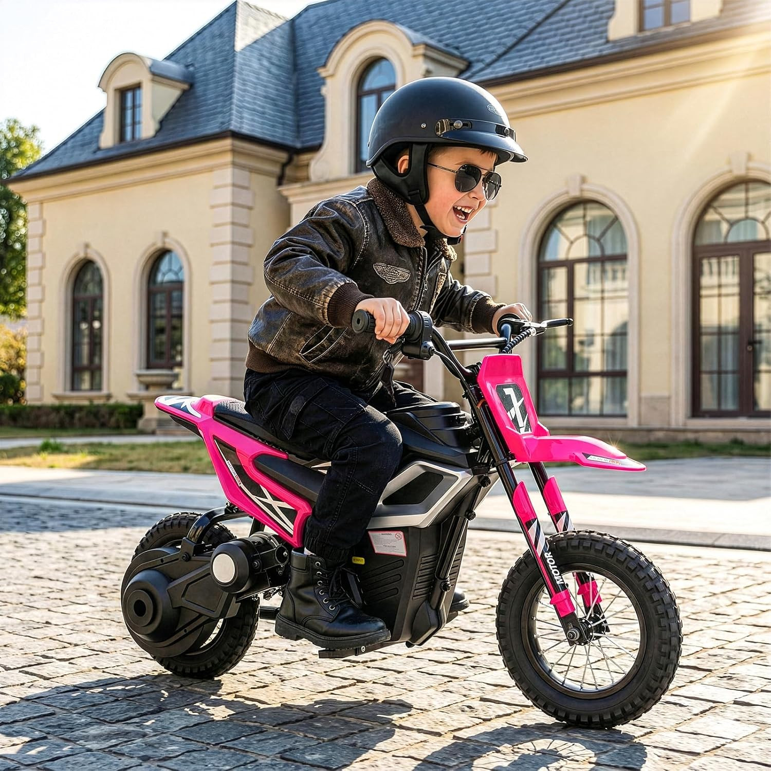 24V Kids Electric Dirt Bike, up to 14 Mph Electric Motorcycle Mini Bike, W/ 2.75