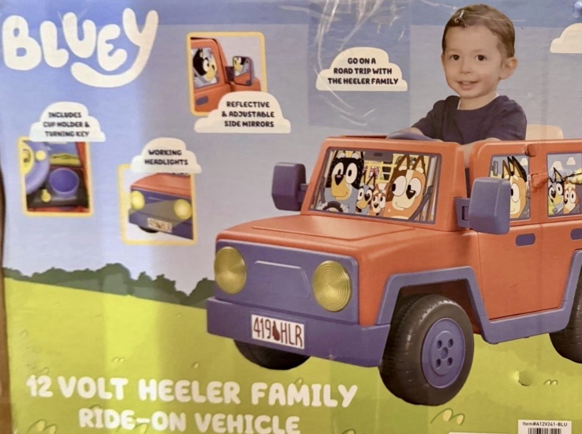 Bluey Heeler Family 12-Volt Battery Powered Ride-On, Ages 3+, 66lb. Max Weight