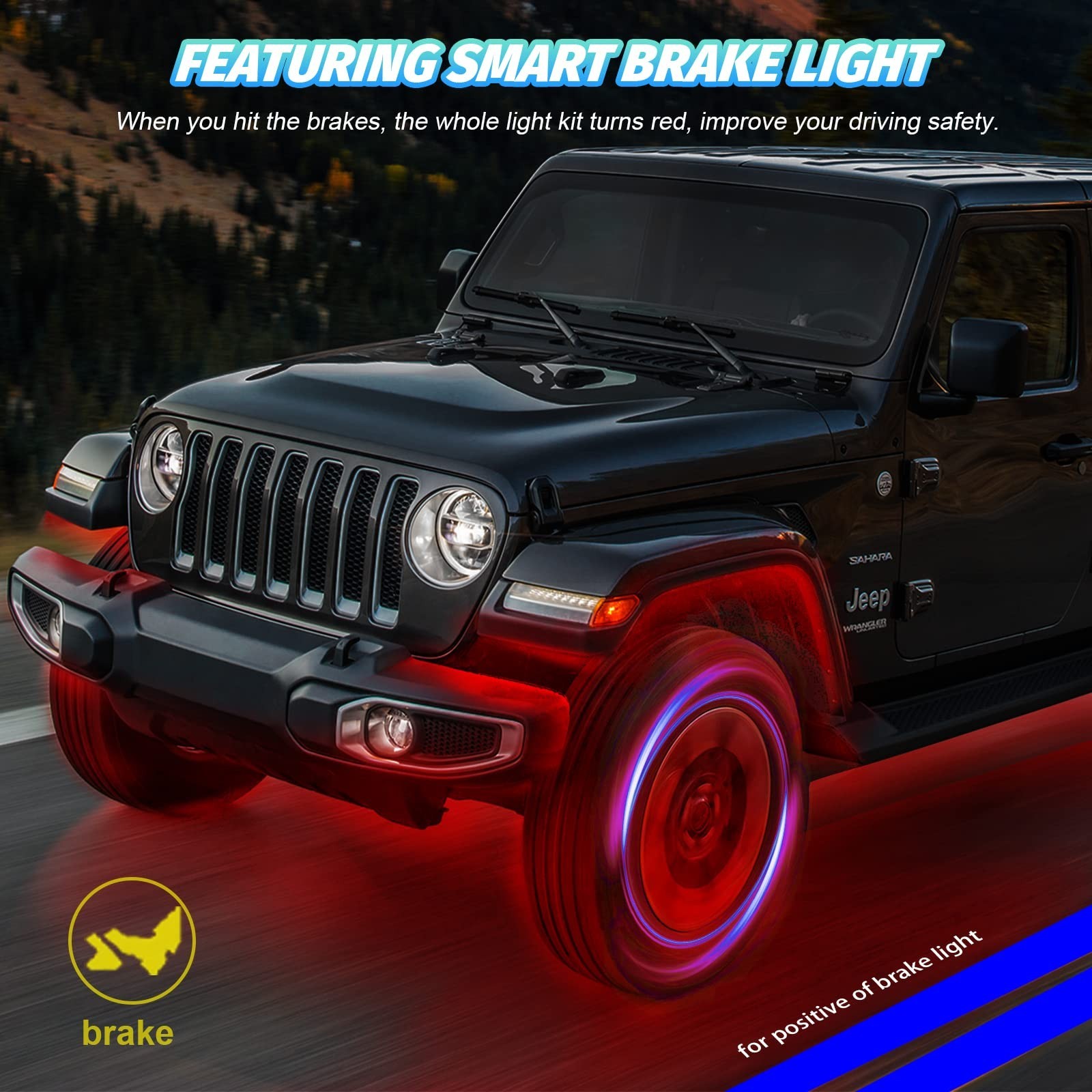 6 Pods RGB+IC LED Rock Lights for UTV ATV Golf Cart Truck SXS SUV RZR, Music …