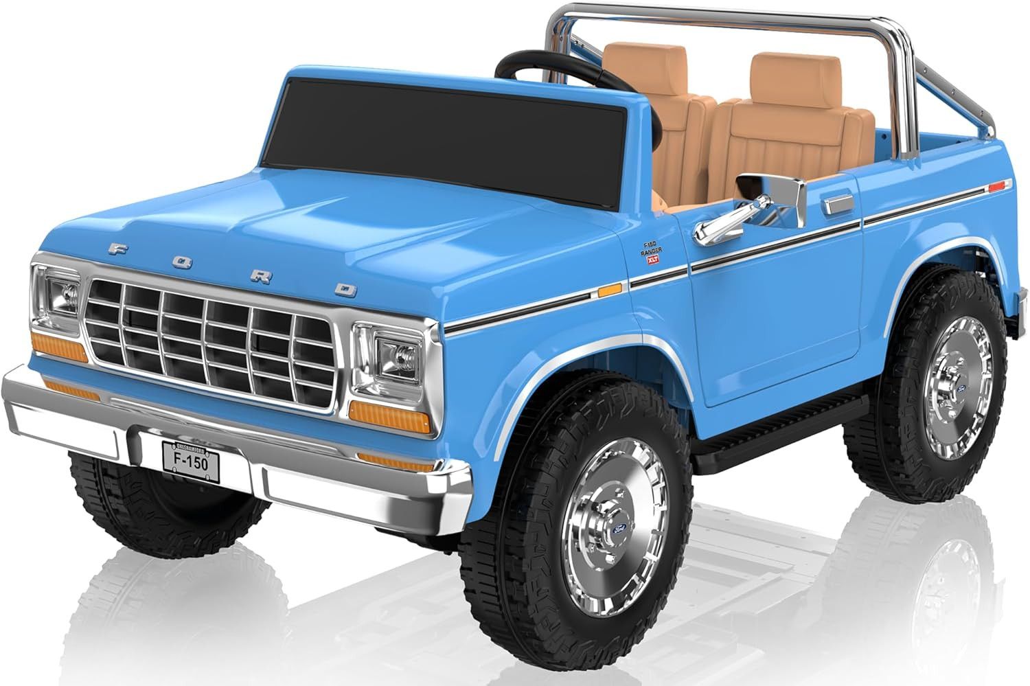 Licensed Ford F-150 24V 2 Seater Ride on Car for Kids, 4X100W Motors for All-Ter