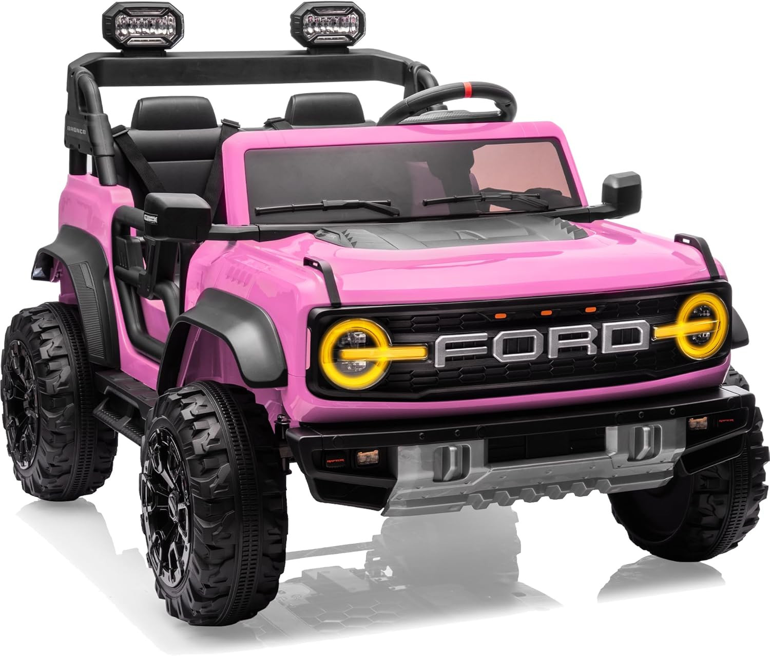 24V Ride on Toys for Big Kids, Licensed Ford Bronco Raptor 2 Seater with Remote