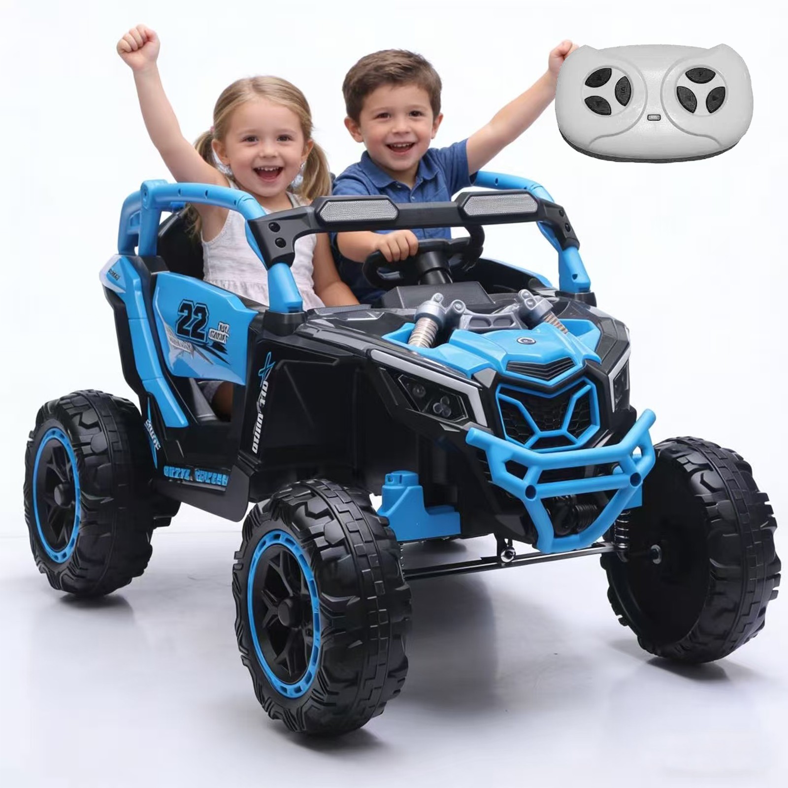 2 Seaters Ride on UTV 24V 400W Kids Electric Car Truck with Remote Music Light