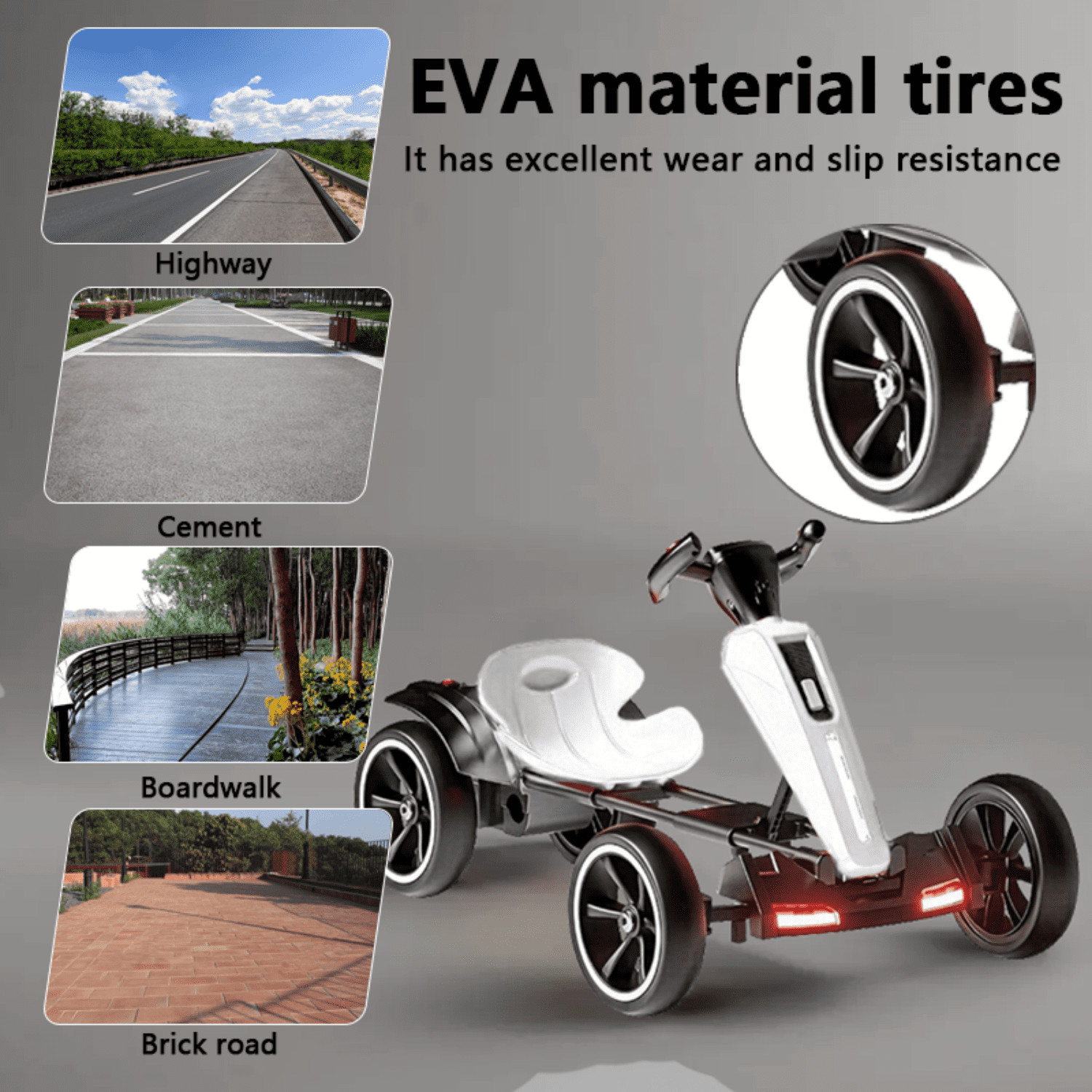 12V Electric Pedal Go Kart Ride on Toy for Kids 3-8 Years 400W*2 Motors 5 MPH