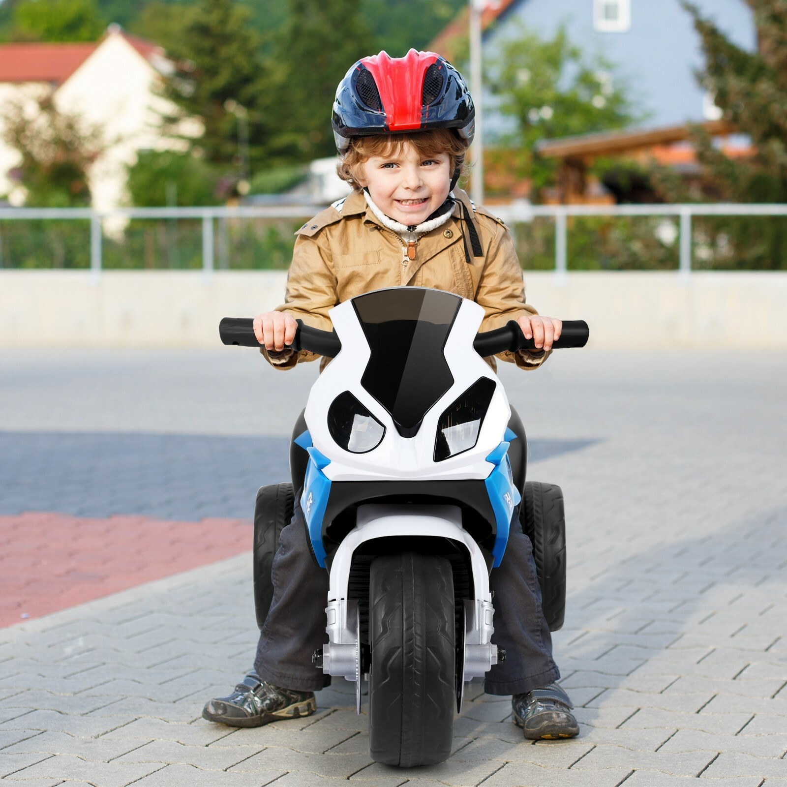 Kids Ride On Motorcycle BMW Licensed 6V Electric 3 Wheels Bicycle w/ Music&Light
