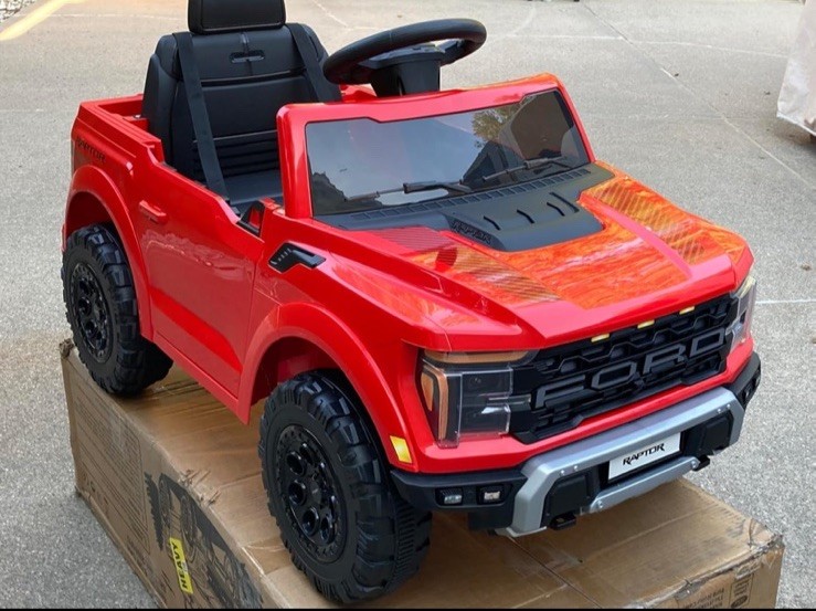 First Ride On 12V Licensed Ford F-150 Raptor Kids Ride on Toy.