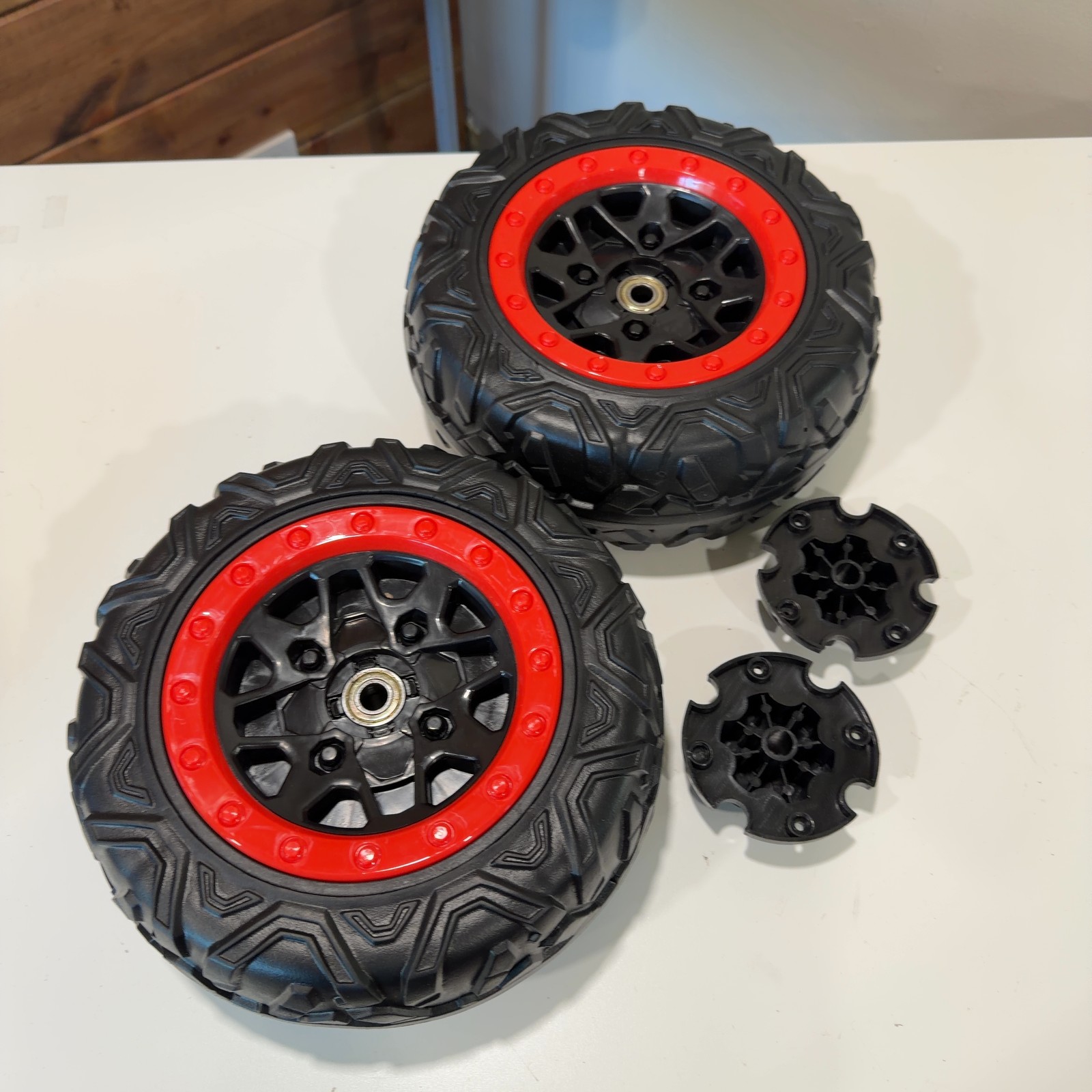 2 Pack 9.8in Solid Rubber PU Tire for Power Wheels Gator Alligator Ride On Car