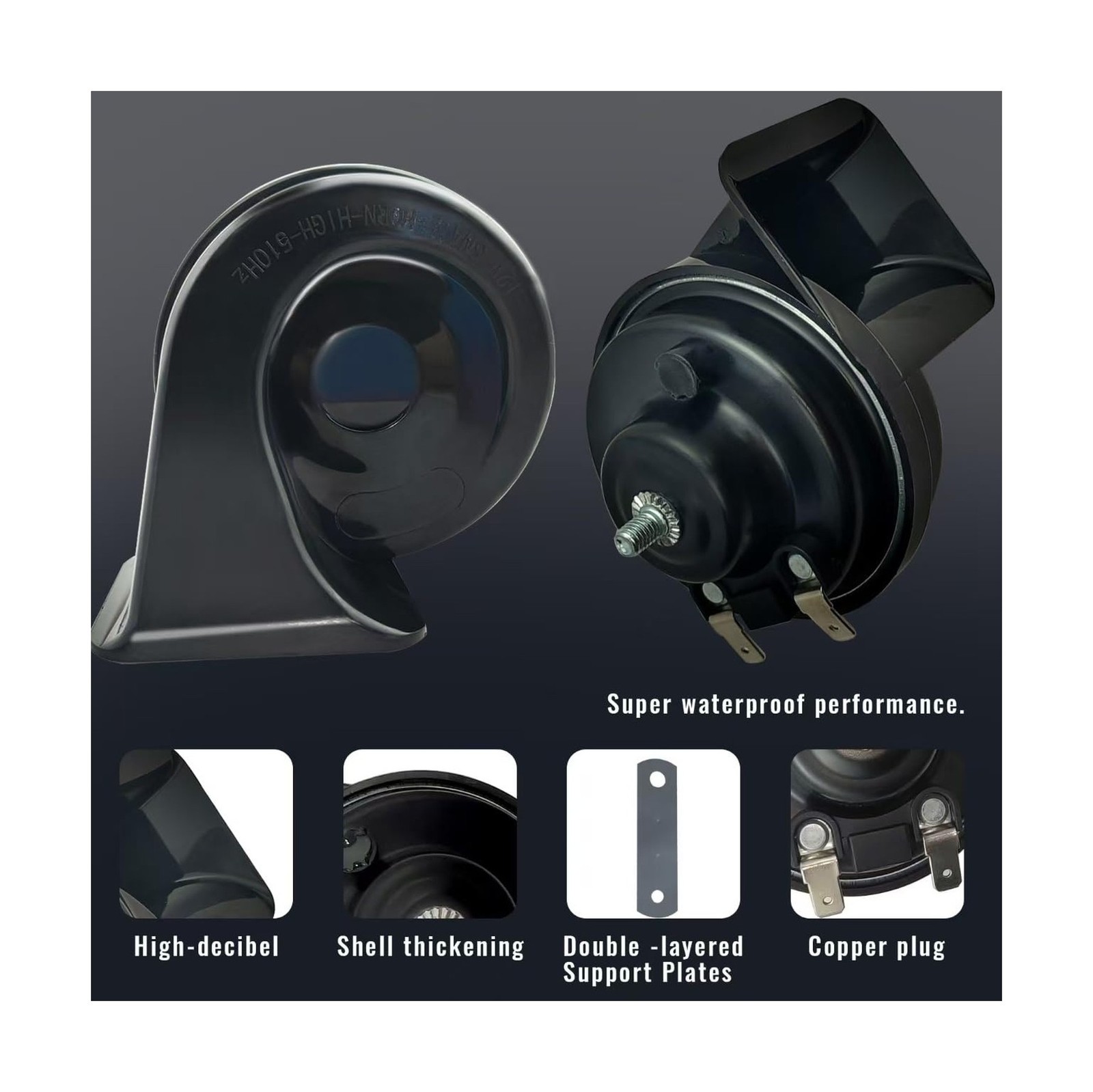 115DB Super Loud Air Horn | 12V Waterproof Electric Snail Horn Replacement Ki…