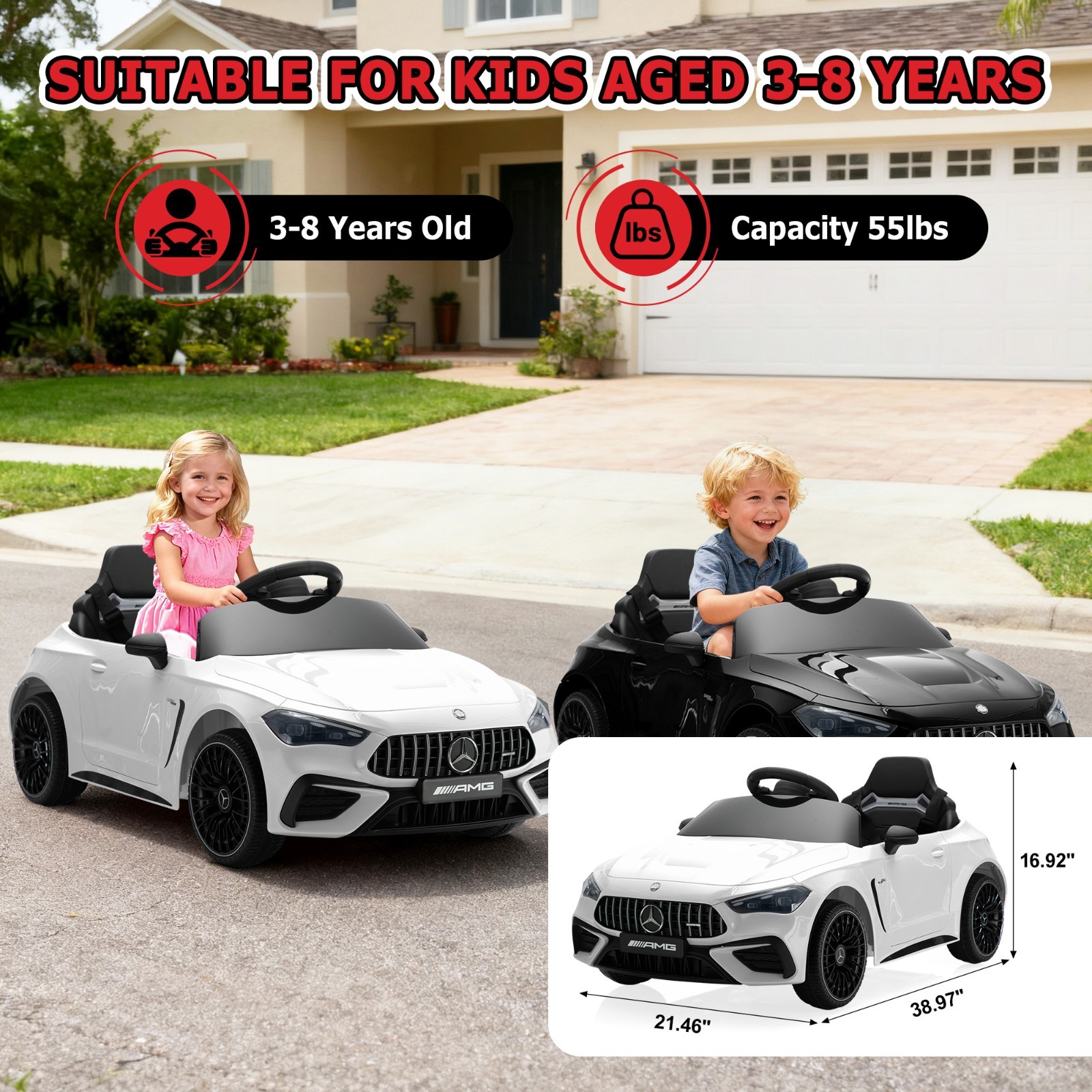 6V Kids Ride On Car Licensed Mercedes-Benz AMG CLE53 w/Remote Control, Music