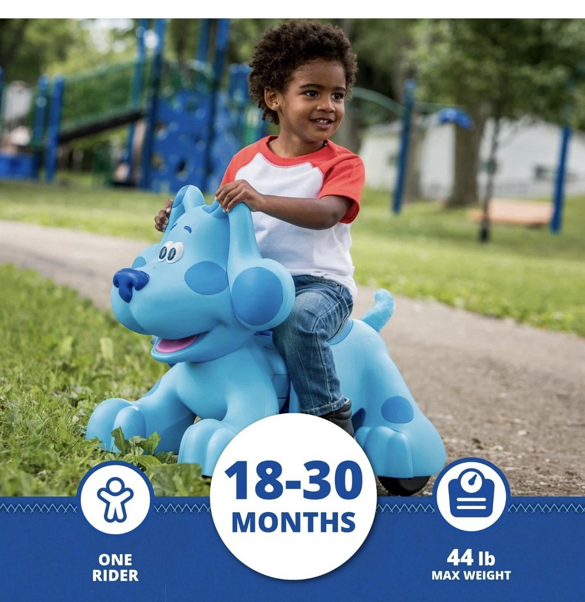 6V Rideamals Blue’s Clues Snack Time Interactive Ride-On Toy, for Ages 18-30 Mon