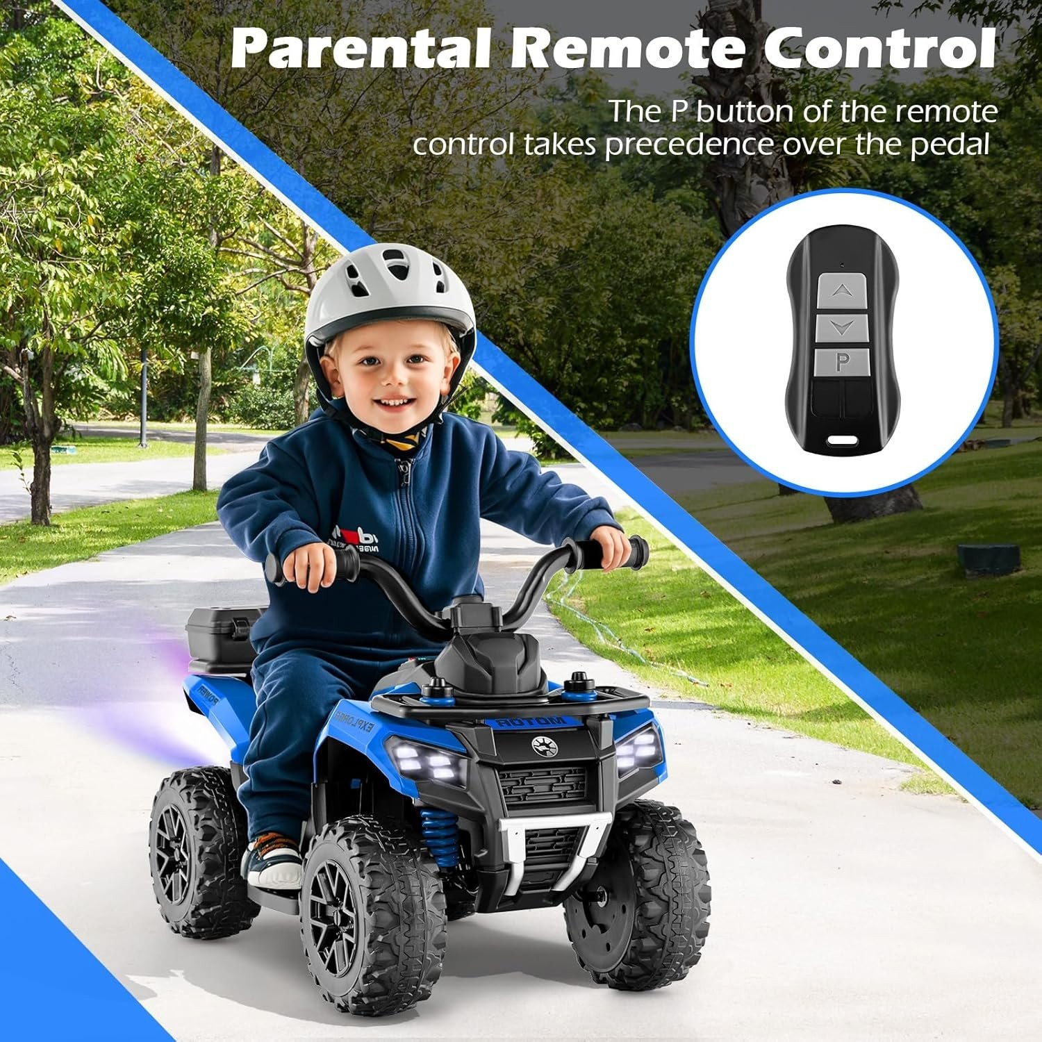 Carro Electrico Para Niños De 3 A 5 Años Montar Manejar Y Jugar Con Luces NUEVO