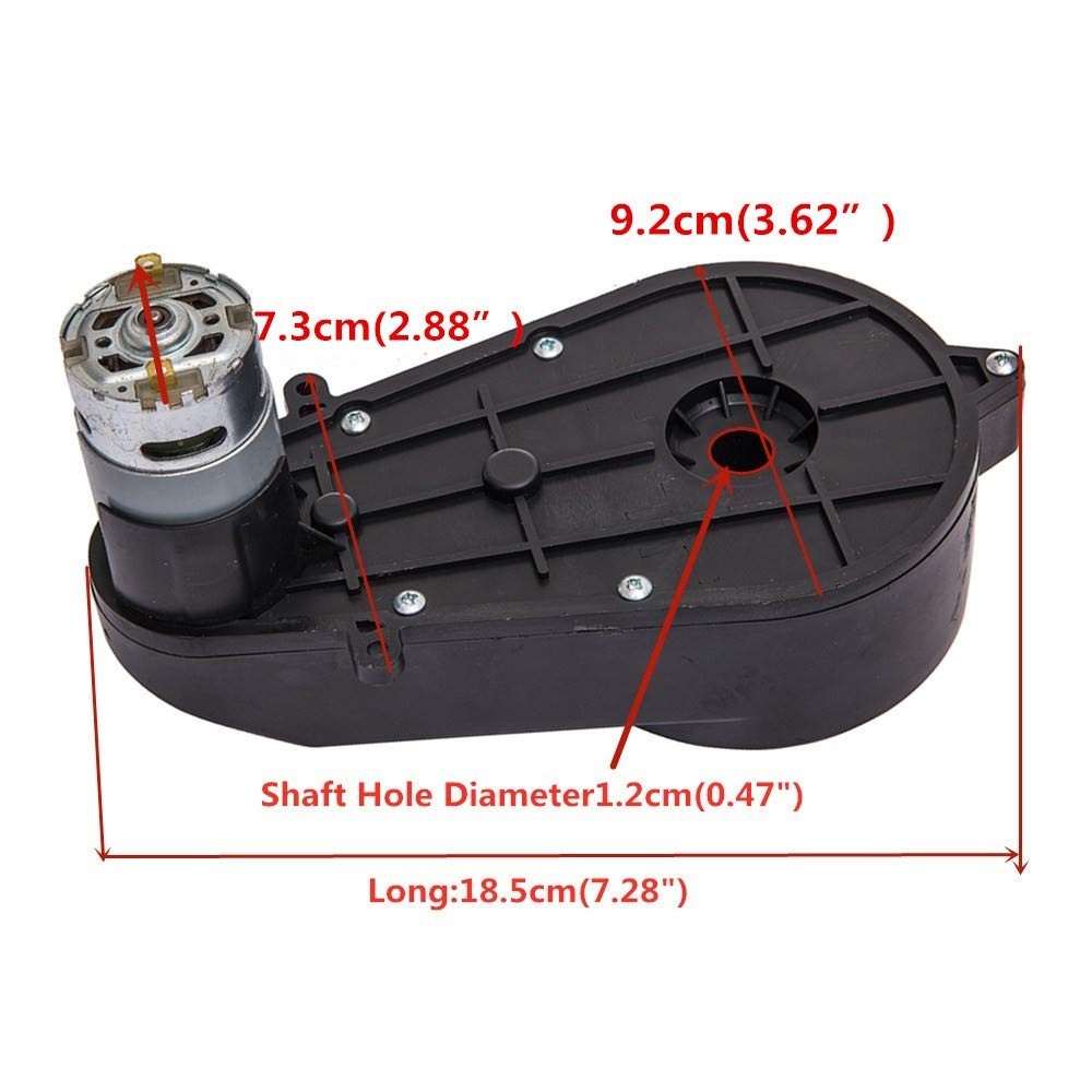 12 Volt High Performance DC Motor Gearbox – Perfect for DIY Ride-On Projects