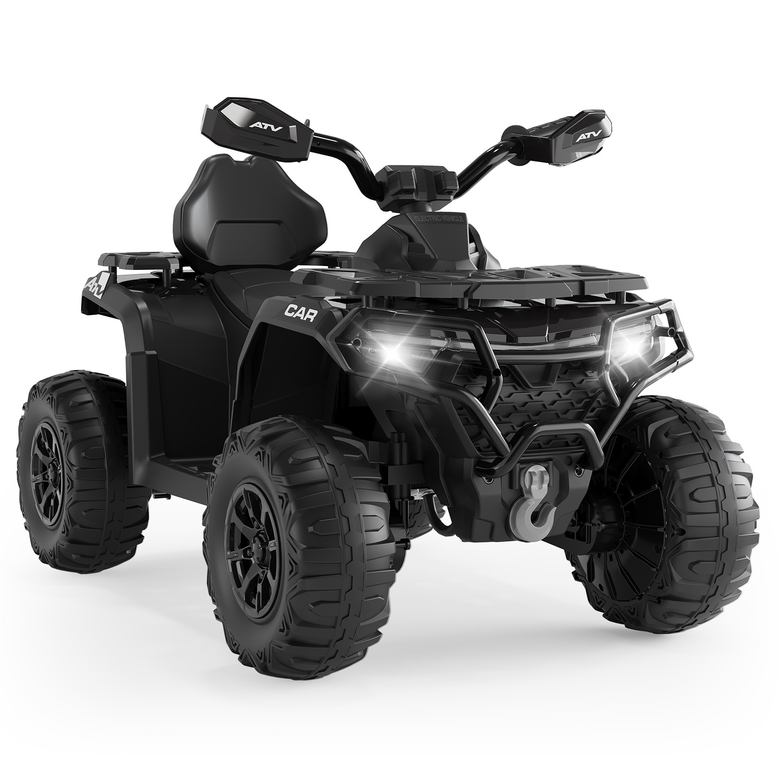 12V Kids Ride On Car w/ RC,Electric Off-Road ATV Car Toys with LED Lights,Music
