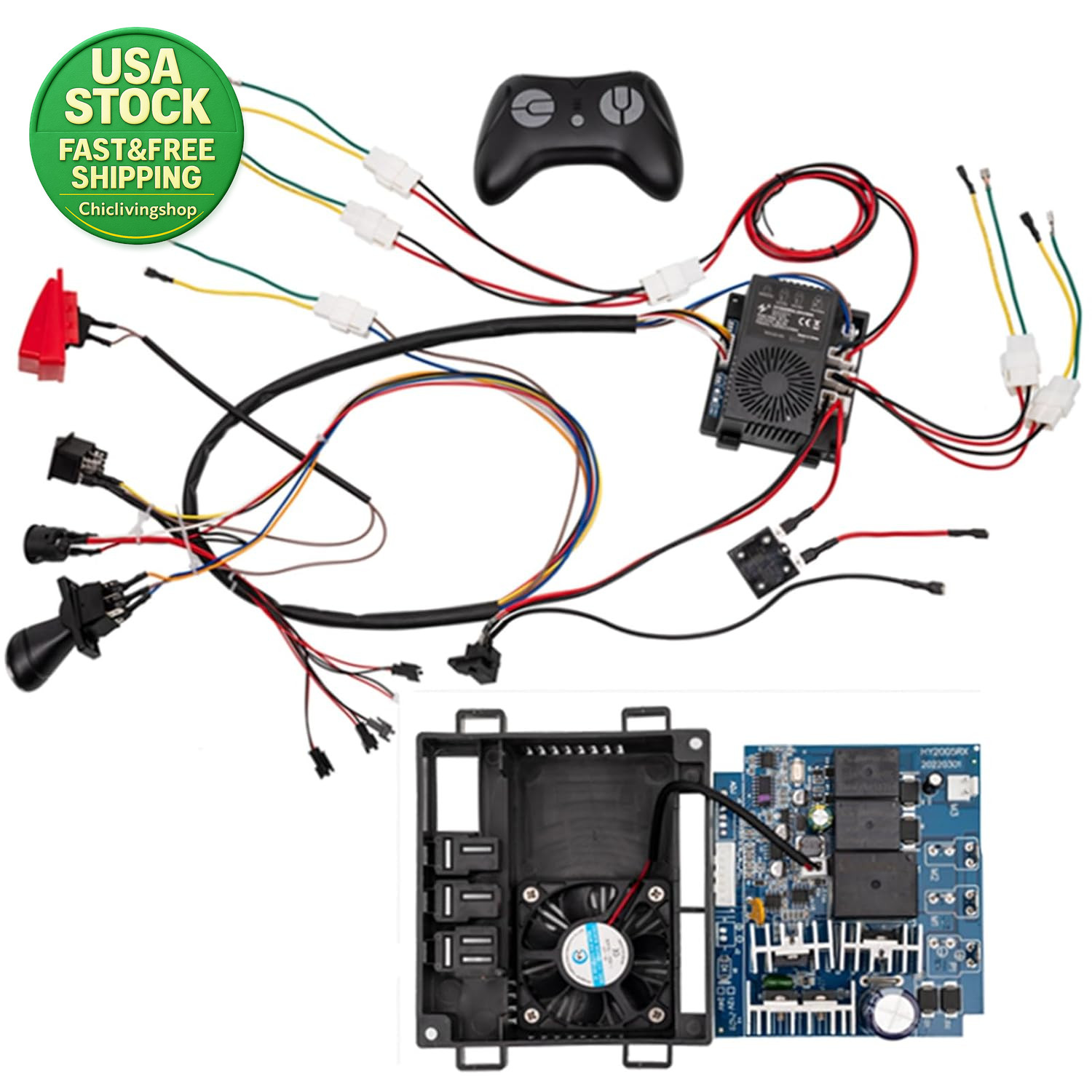 24 Volt Wire Harness Conversion Kit for Kids Ride on Toys Power Wheels DIY
