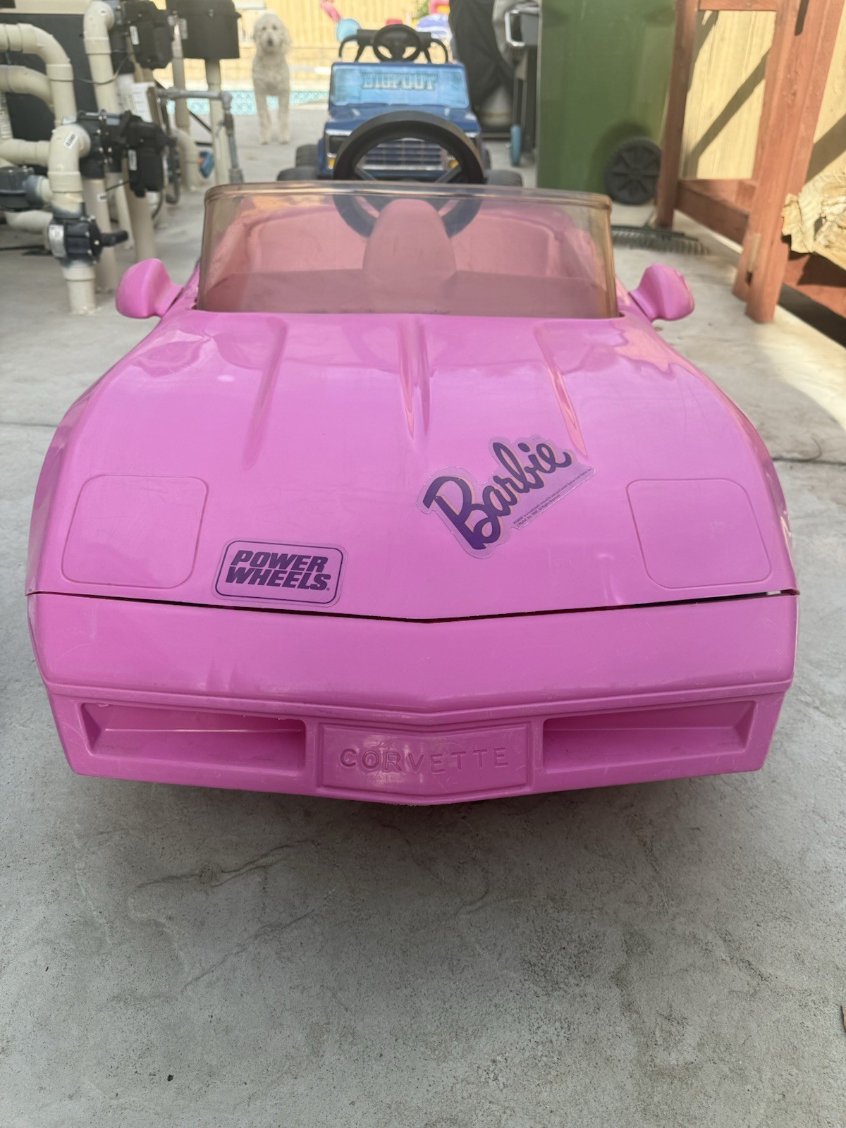 Power Wheels Barbie Corvette Pink Battery Operated Ride-On Toy