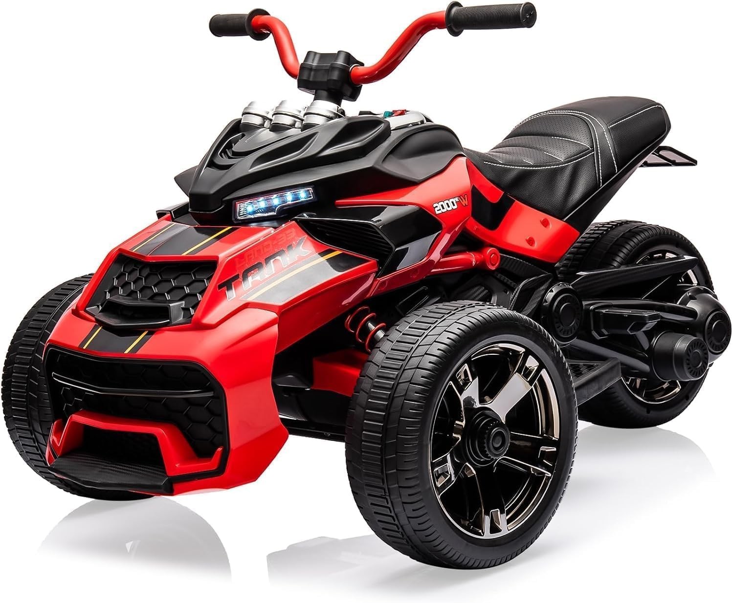 12V Ride-On ATV for Kids w/ Dual 55W Motors, Suspension, USB, Music & Lights
