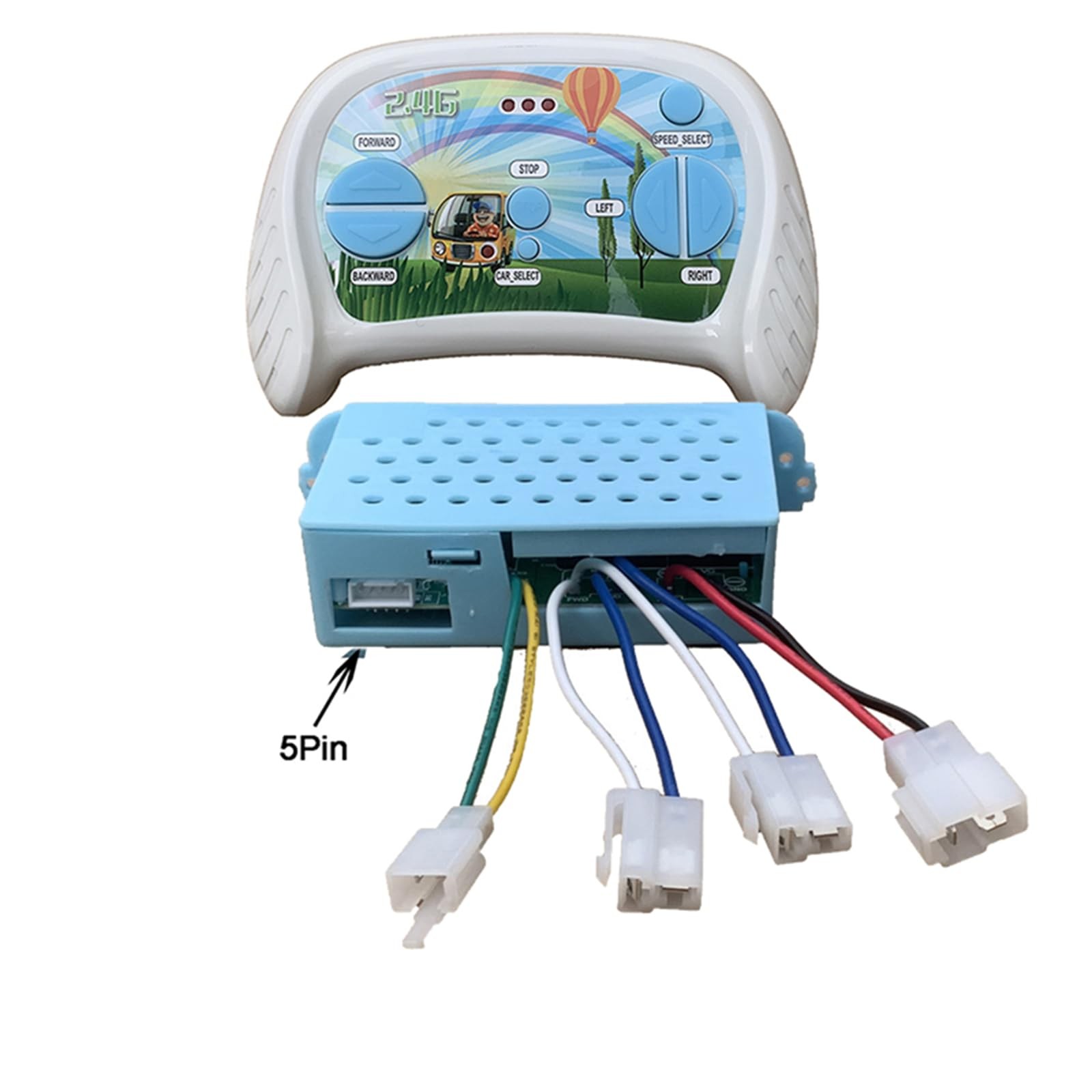 KS 5P 12V 2.4G Remote Control and Receiver, for Kids Ride On Toys, 12V Contro…