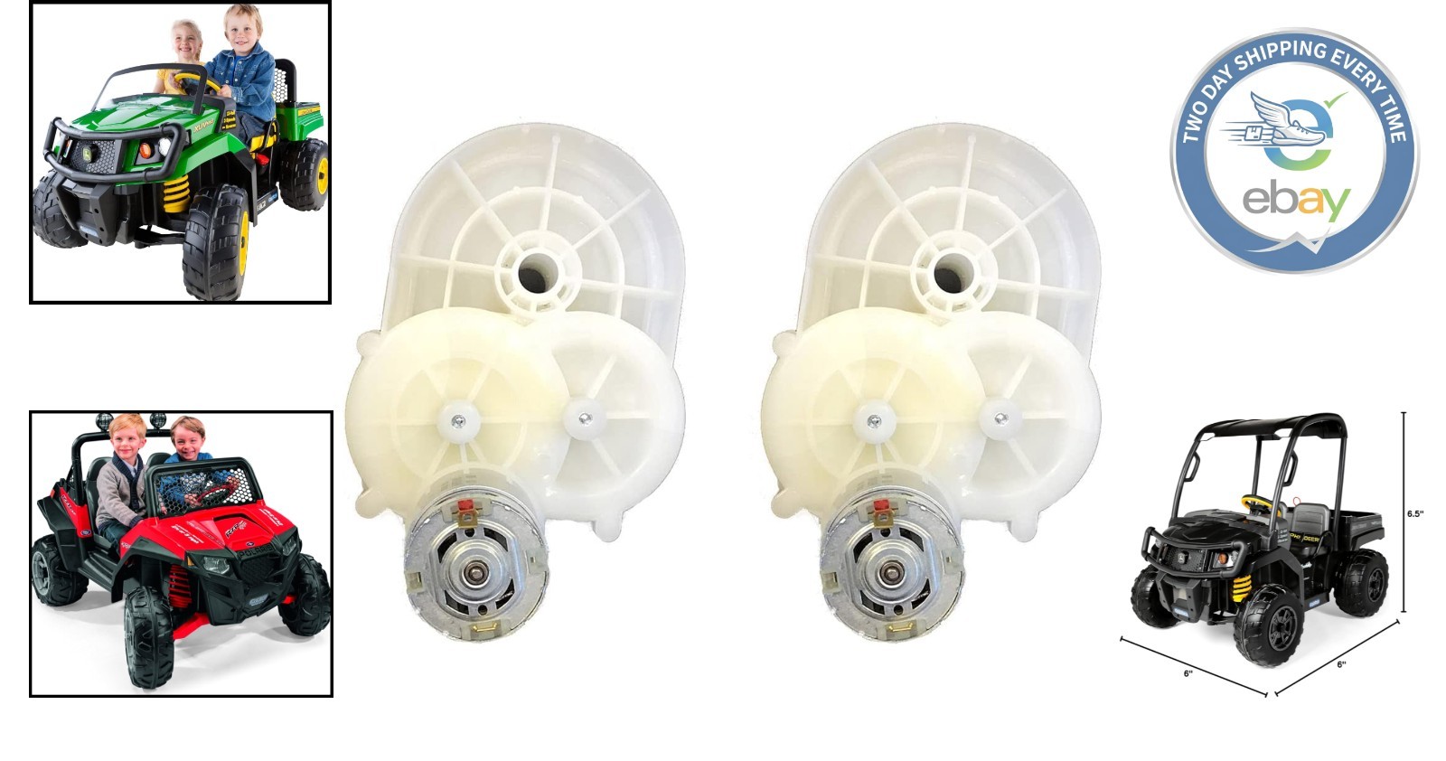 Durable 12V Gearbox Replacement for John-Deere RZR/Gator Ride-On Vehicles