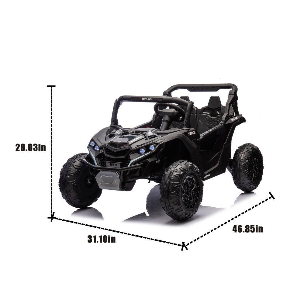 24V 2-Seater Kids Ride On UTV W/Parents Remote Control,4-Wheel Suspension for