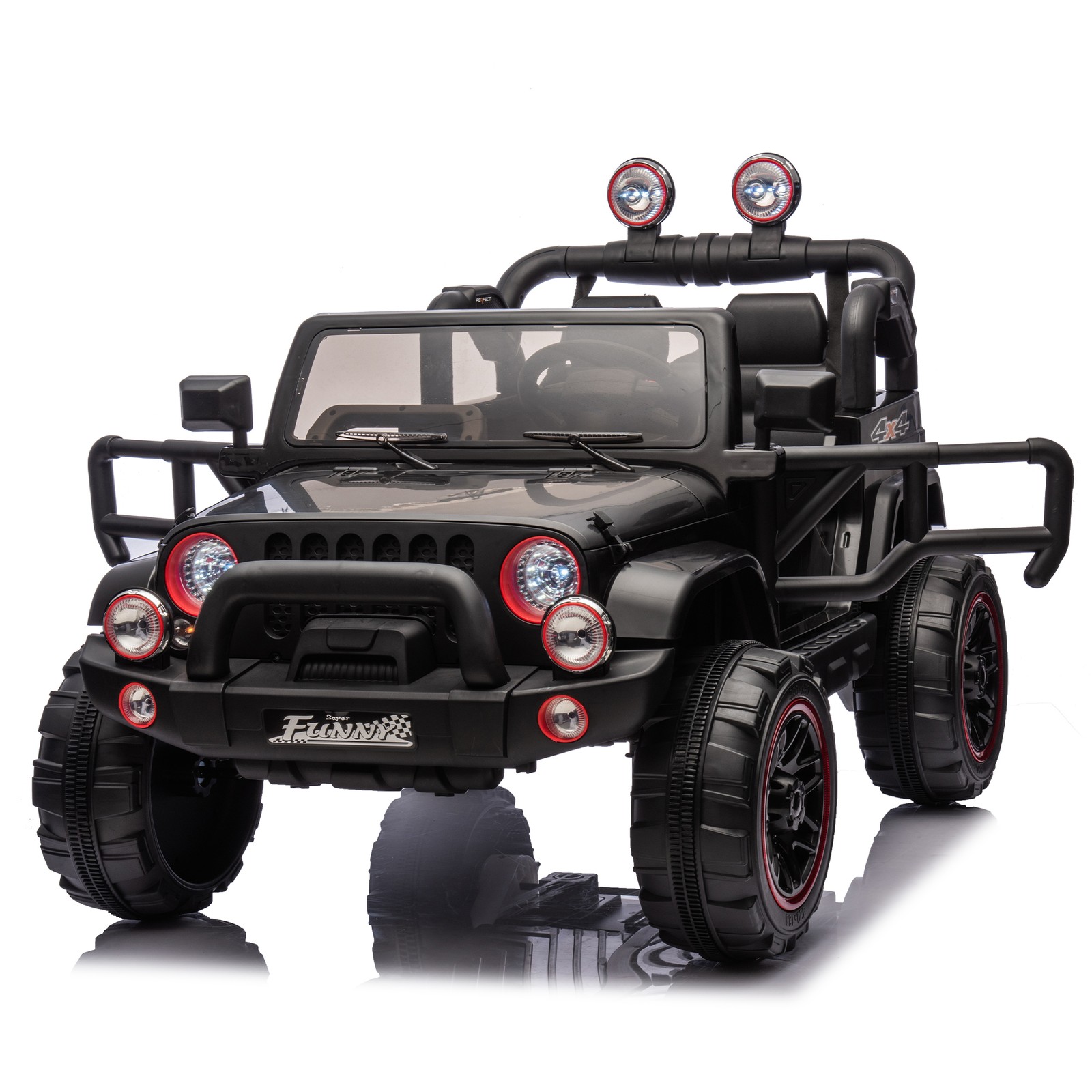 24V Kids Ride On Electric Car Provide a speed of 2.5-4MPH for Aged 3-8 Black