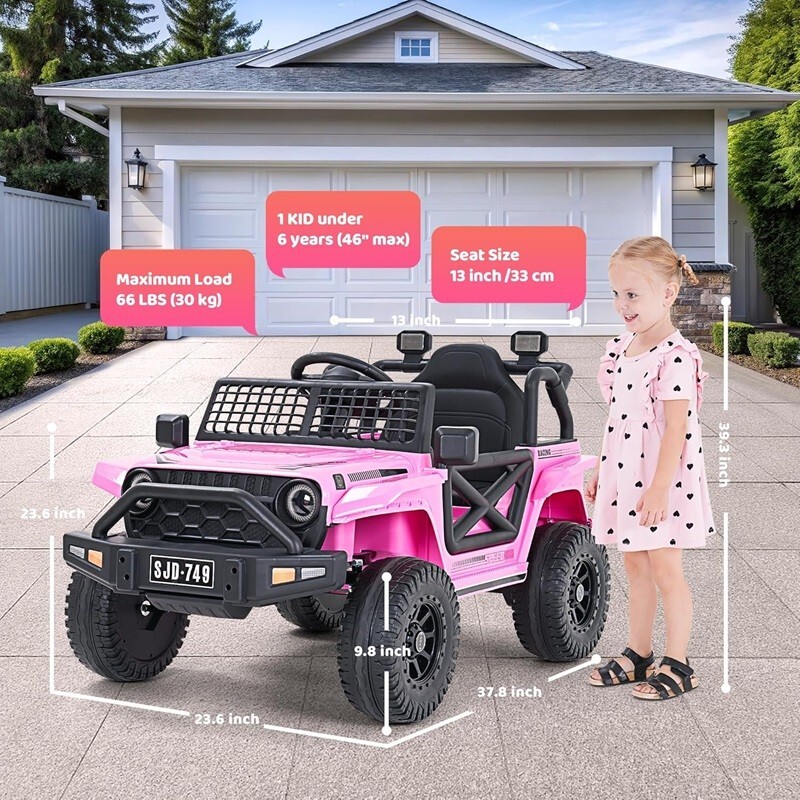 Carro Electrico Para Niños De 2 A 4 Años Montar Manejar Jugar Con Control Remoto
