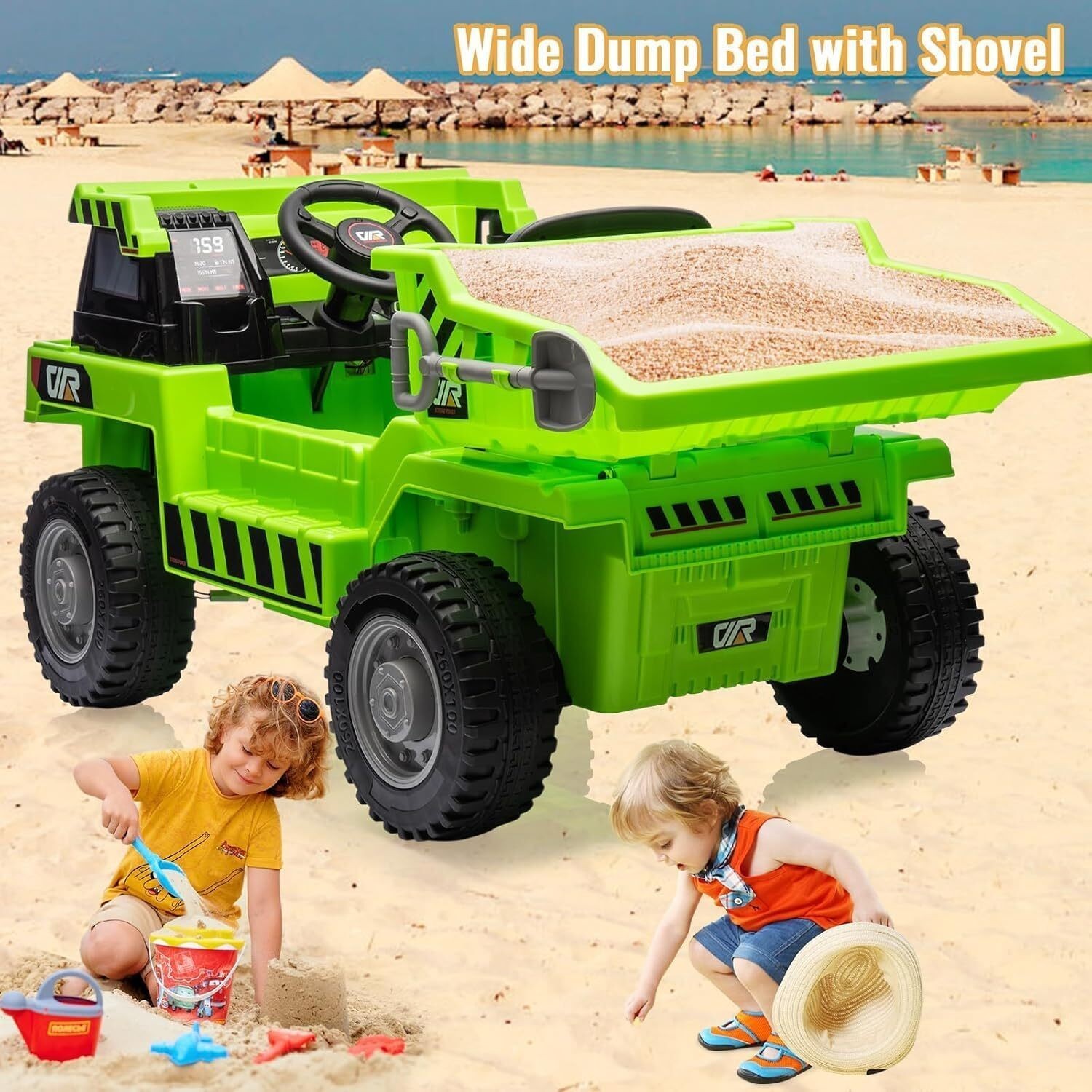 12V Kids Ride On Car Toys Electric Dump Truck Car with Remote Control,Music