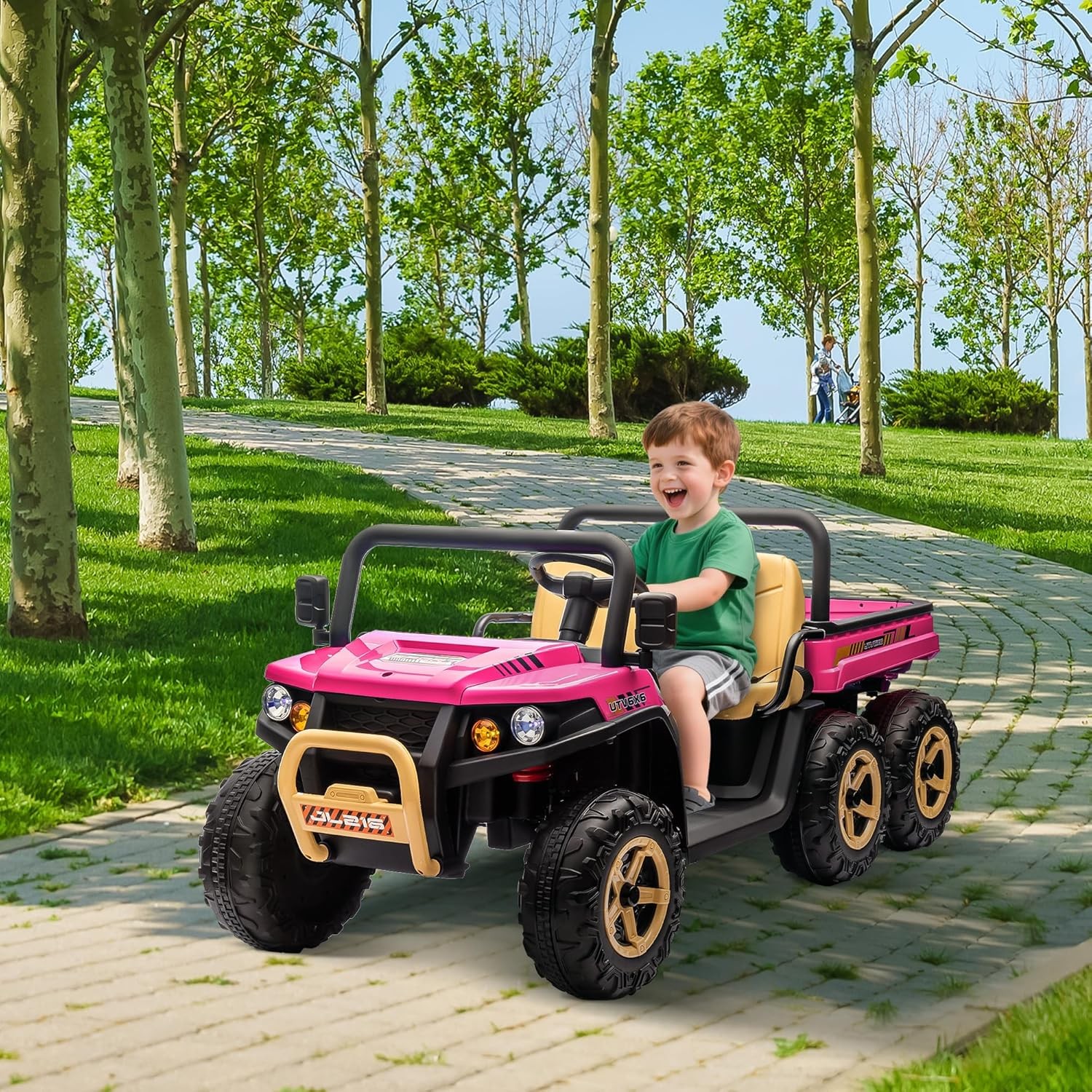Kids 24V Ride On Dump Truck UTV Electric Ride On Car Toys Vehicles w/ Dump Bed