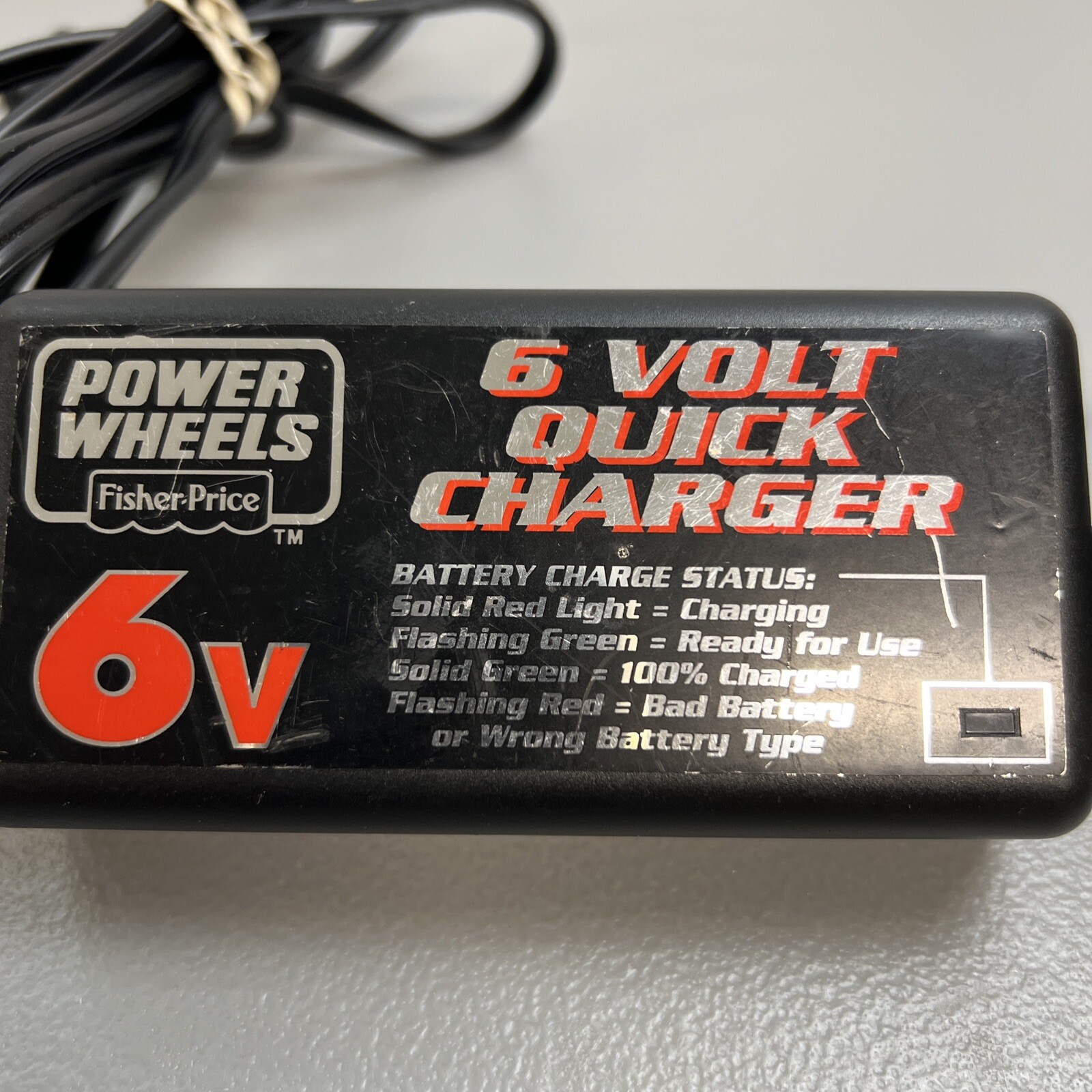 Fisher Price Power Wheels 6-Volt Quick Battery Charger 00801-1484