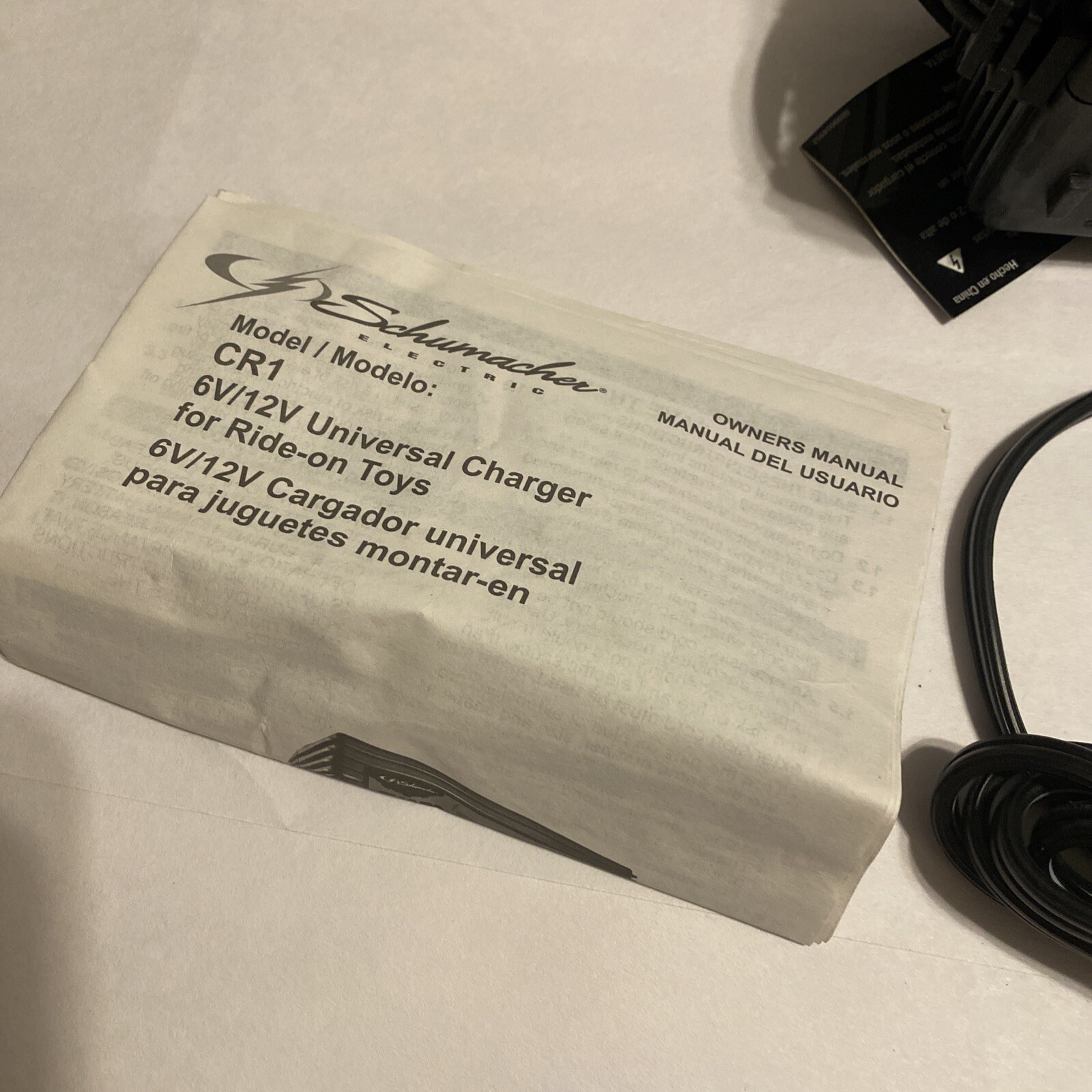 Schumacher Charge N Ride CR1 Universal Charger For Ride On Toys – 1 Connector
